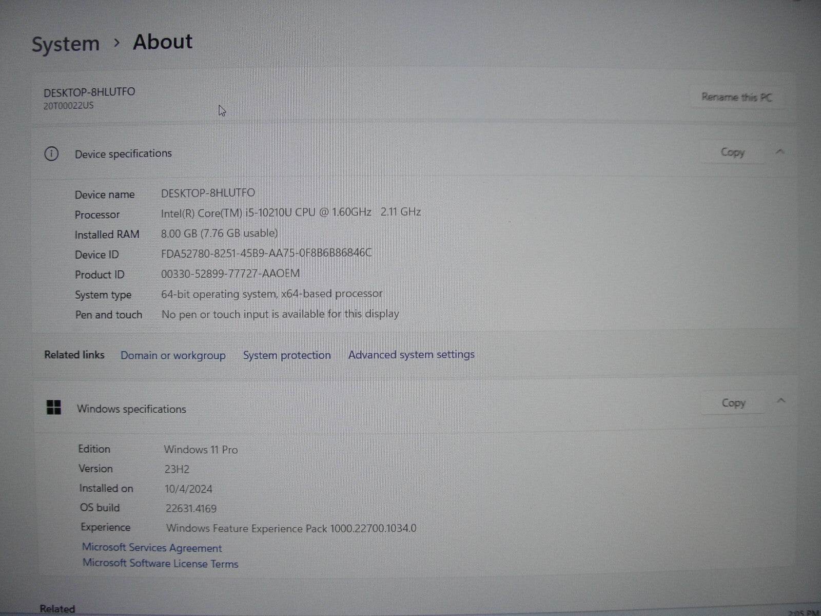 Great Lenovo ThinkPad T14s Gen 1 Intel Core i5-10210U 1.6GHz RAM 8GB SSD 512GB - Tested Computer Laptop Parts