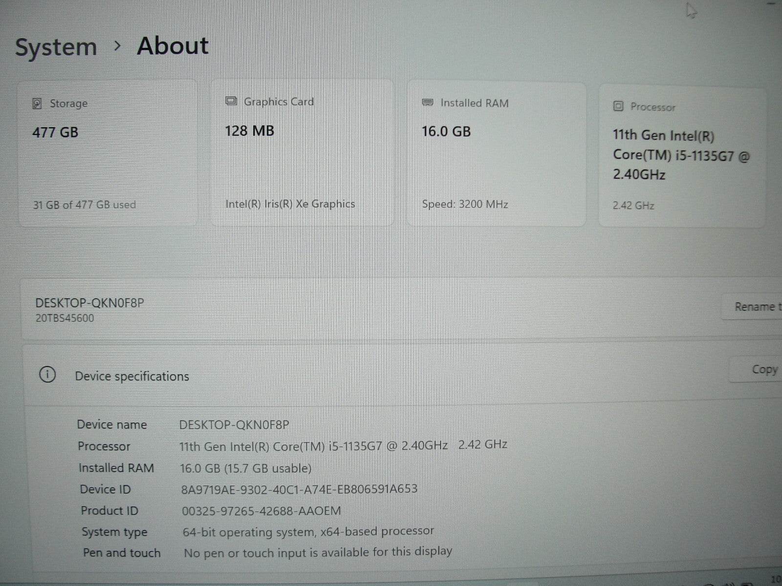 Lenovo ThinkPad E14 Gen 2 14” FHD Core i5-1135G7 2.4GHz 16GB 512GB SSD +Charger - Tested Computer Laptop Parts