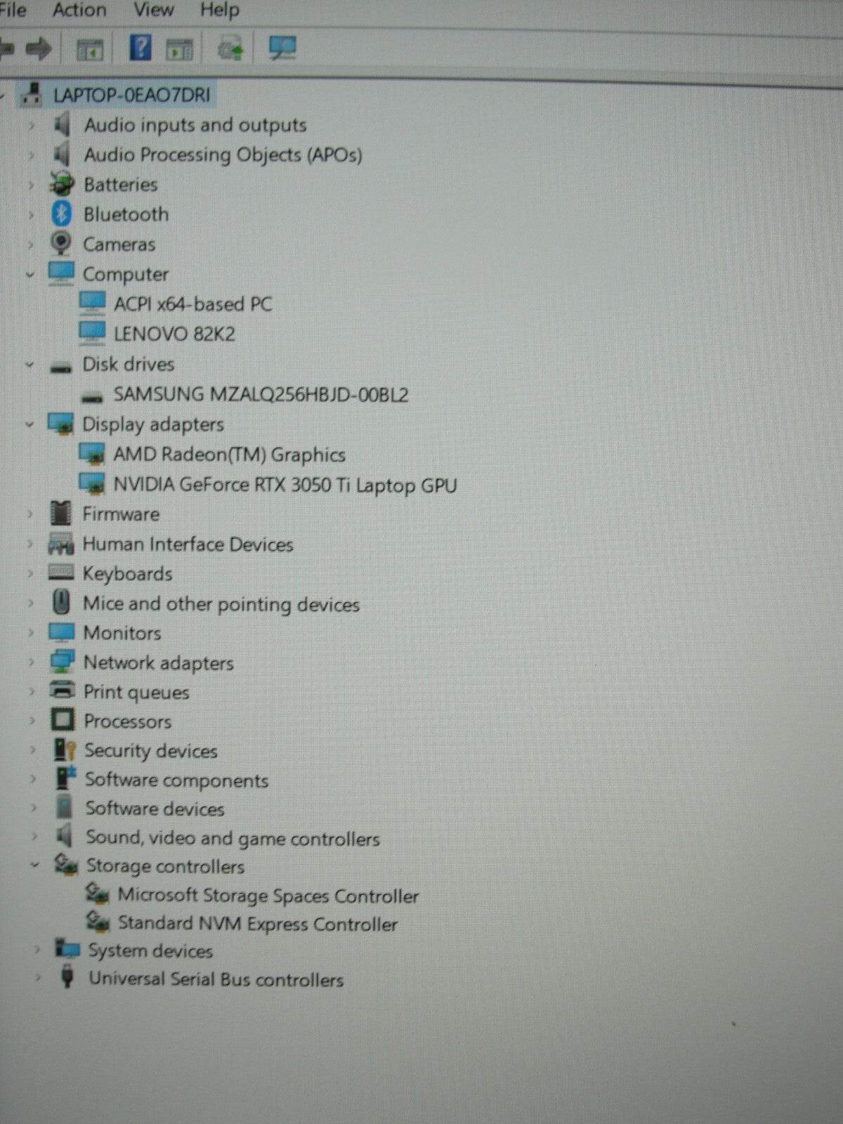 Lenovo IdeaPad Gaming 3 15ACH6 15.6”FHD AMD 5 5600H 8GB 256GB SSD NVIDIA RTX3050 - Tested Computer Laptop Parts