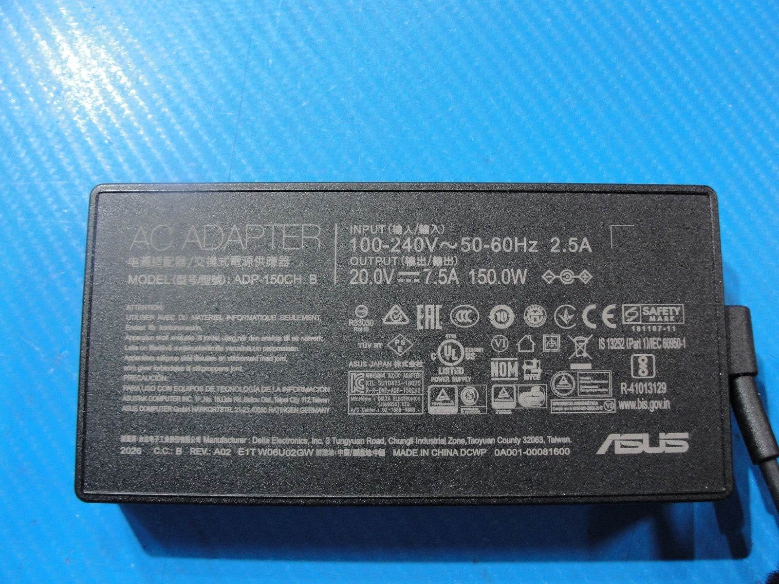 Genuine ASUS 150W AC Adapter 20.0V 7.5A 6.0×3.7mm Black Tip (Center Pin) - Tested Computer Laptop Parts