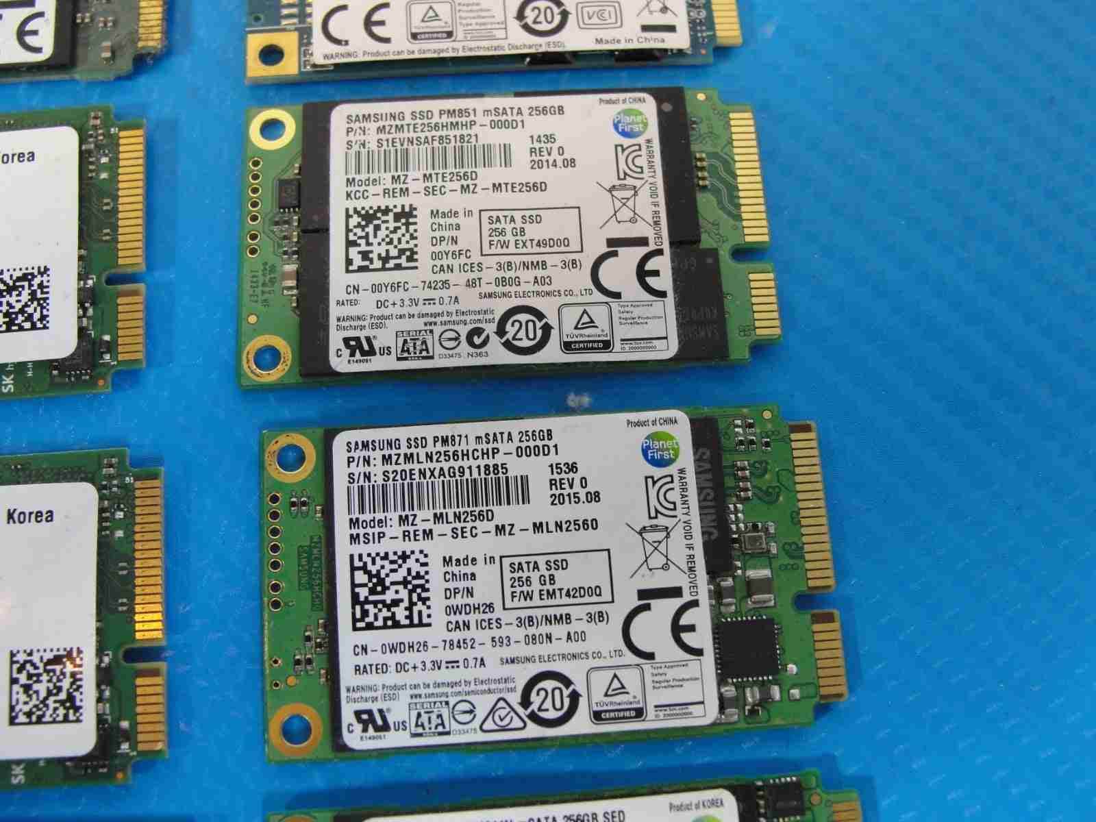 LOT of 38x mSATA Laptop SSD Drive 128/256/512 GB Mix Capacity /Mix Brand - Tested Computer Laptop Parts