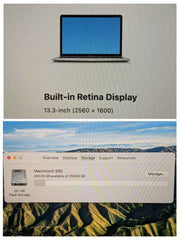 Apple MacBook Air 13"A2179 (2019) i5-8210Y 1.6Gh 8GB 256GB OS Monterey MVFH2LL/A