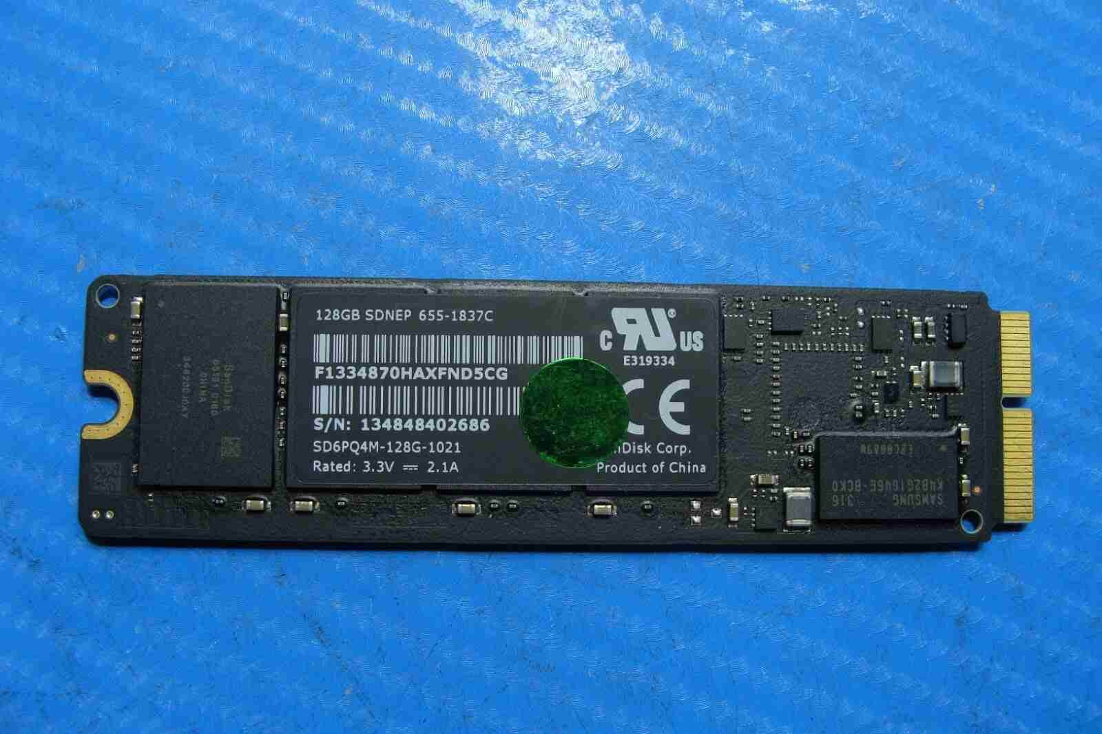 MacBook Air A1466 SanDisk 128Gb 12+16 Ssd 655-1837c SD6PQ4M-128G-1021 661-7456 - Tested Computer Laptop Parts