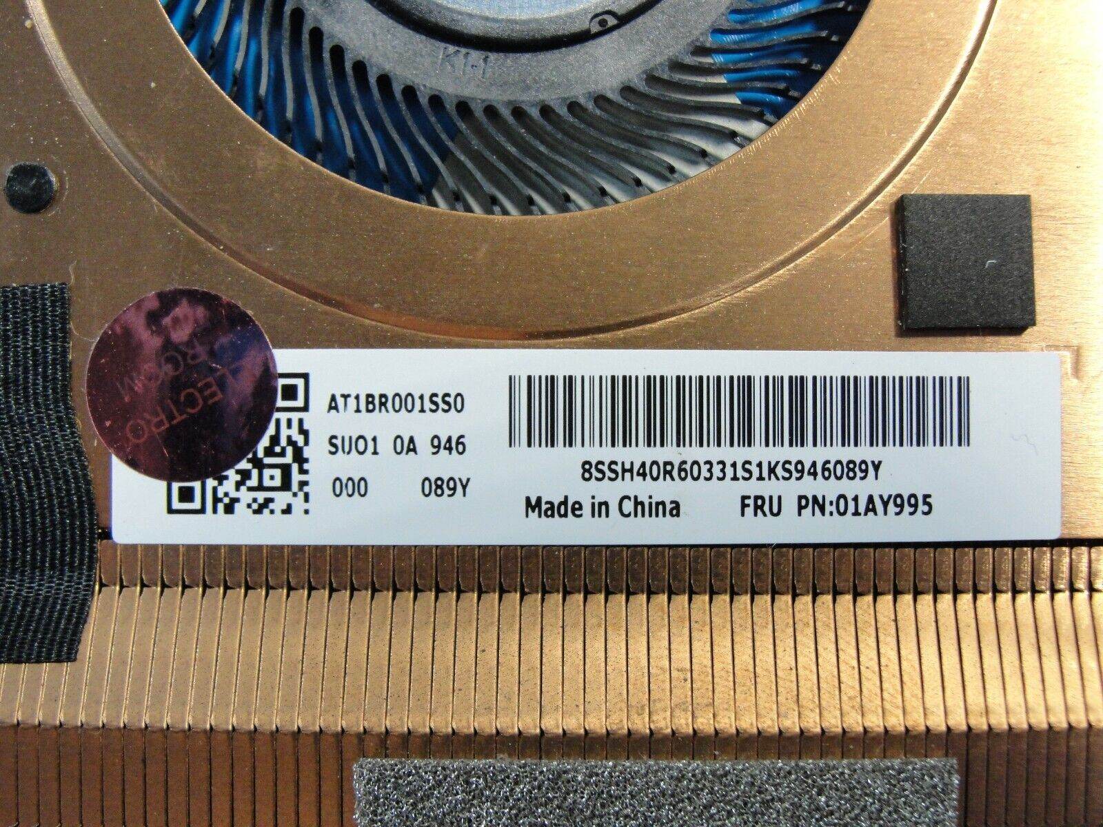Lenovo ThinkPad 14” T490s Genuine CPU Cooling Fan w/Heatsink 01AY995 AT1BR00SS0 - Tested Computer Laptop Parts