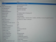 HP EliteBook 840 G7 14” FHD Intel Core i7-10610U 1.8GHz 8GB 256GB SSD + Charger - Tested Computer Laptop Parts