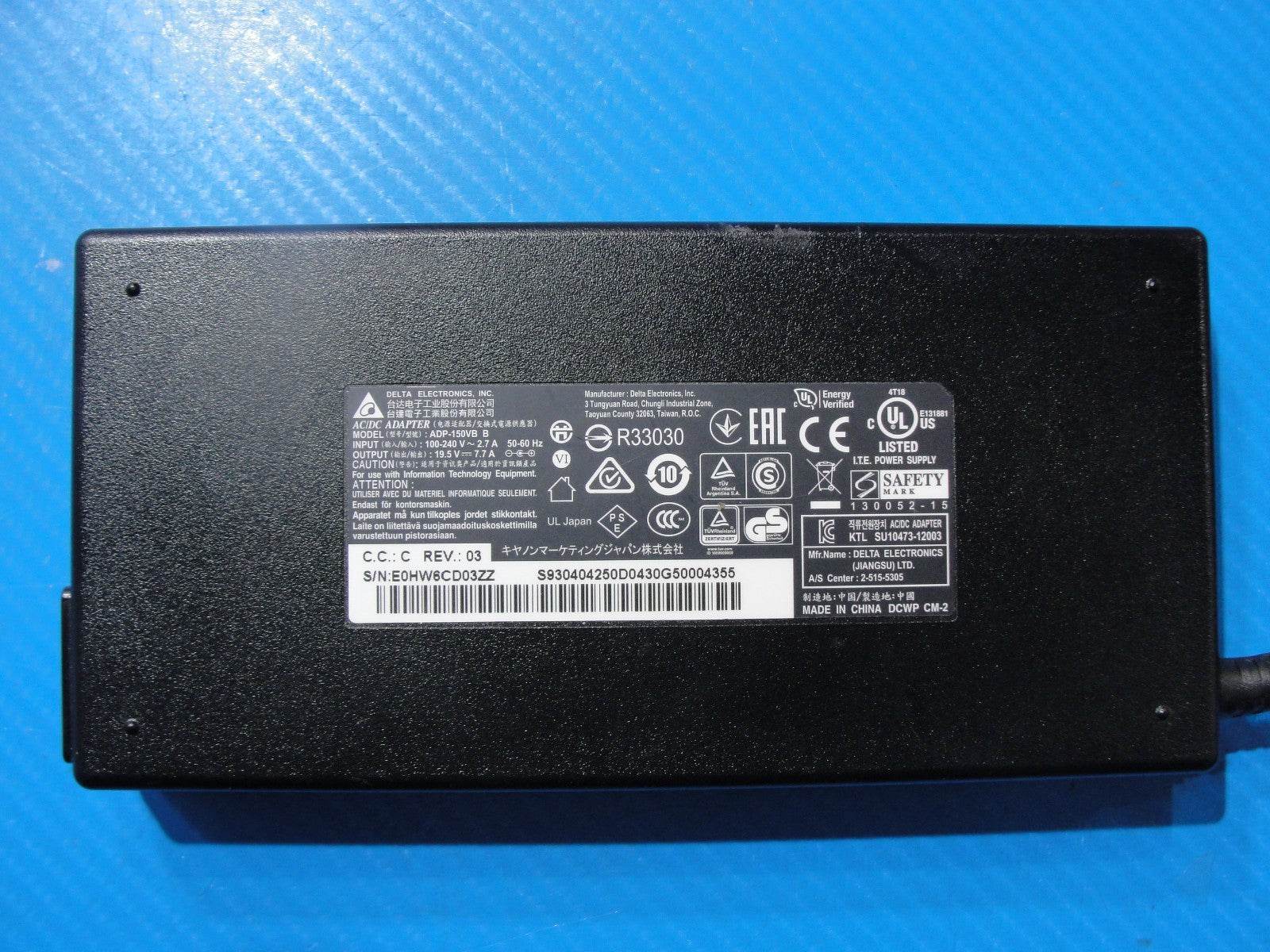 DELTA ELECTRONIX power adapter Model: ADP-150VB B -150W - Tested Computer Laptop Parts
