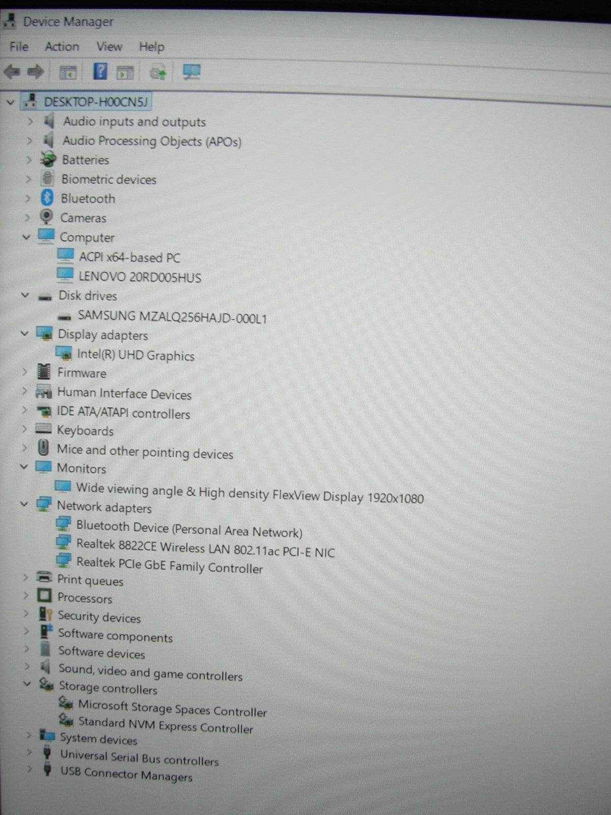 Lenovo ThinkPad E15 15.6” Intel Core i5-10210U 1.6GHz 8GB 256GB Reset SSD - Tested Computer Laptop Parts