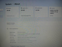 HP 15-DA1005DX 14”HD TOUCH 1.8GHz 12GB SSD Reset 256GB+Charger - Tested Computer Laptop Parts