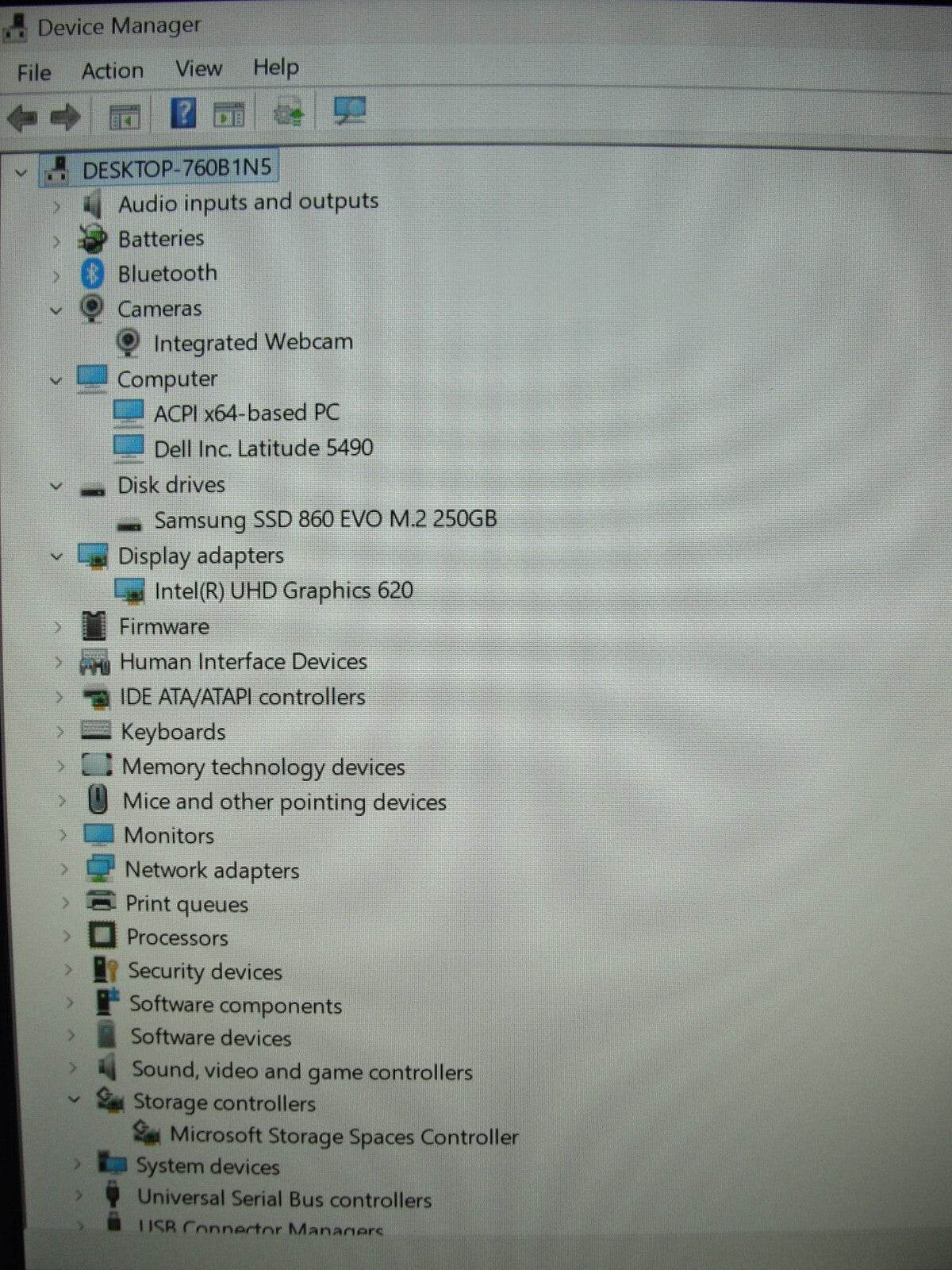 Dell Latitude 5490 14” FHD Intel Core i5-8250U 1.7GHz 16GB 256GB SSD - Tested Computer Laptop Parts