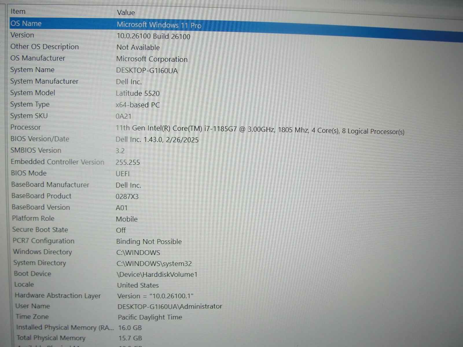 Dell Latitude 5520 14”FHD Intel Core i7-1185G7 3GHz 16GB 512GB SSD+Charger - Tested Computer Laptop Parts