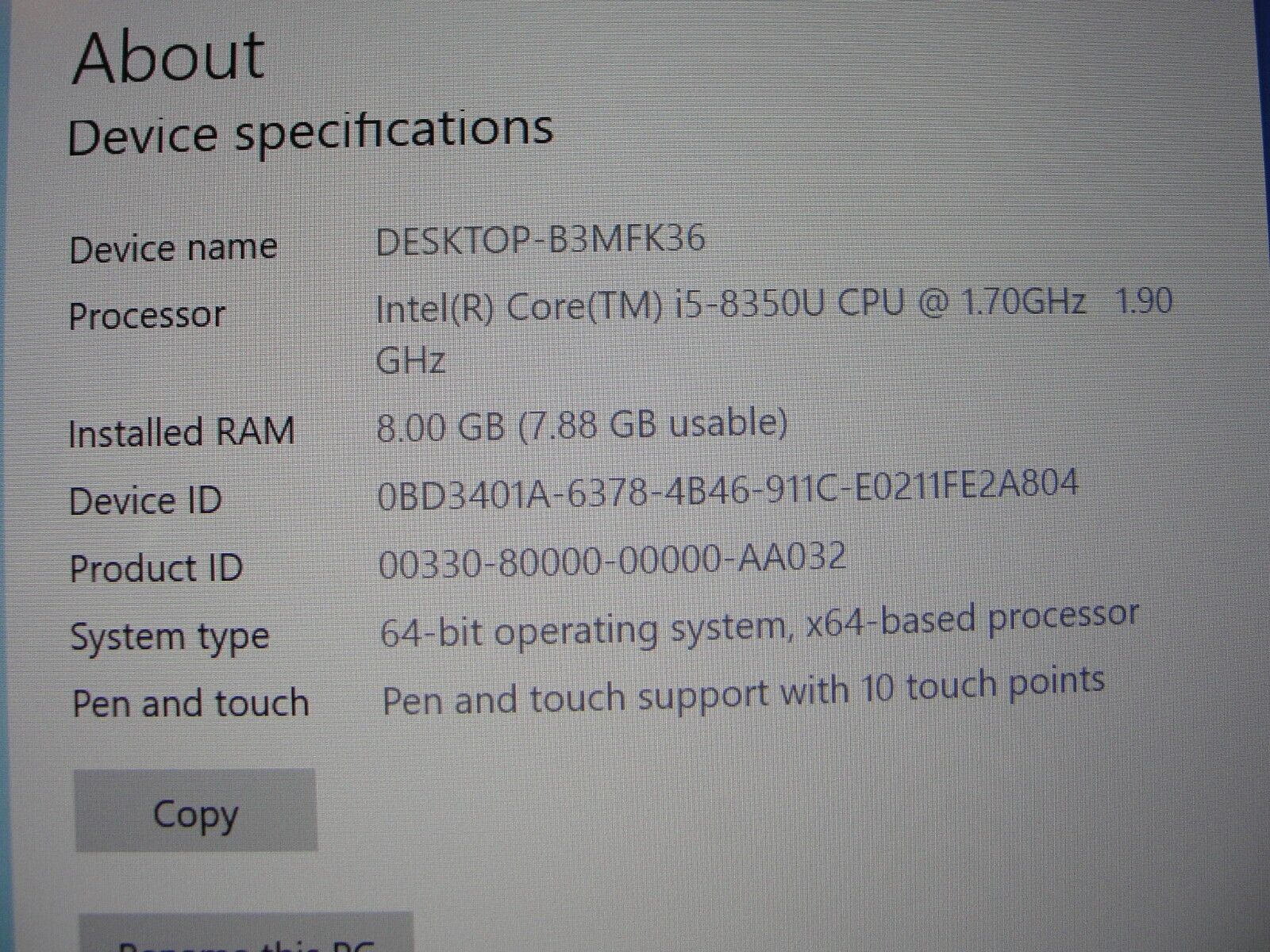 Lot 4 Lenovo Yoga X380 i7/i5-8th Gen TOUCH 16/8GB 256GB Win10P +Pen +PwrAdp GOOD