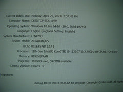 Lenovo ThinkPad E14 Gen 2 14"FHD i5-1135G7 2.4GHz 8GB 256GB SSD Warranty10/2024