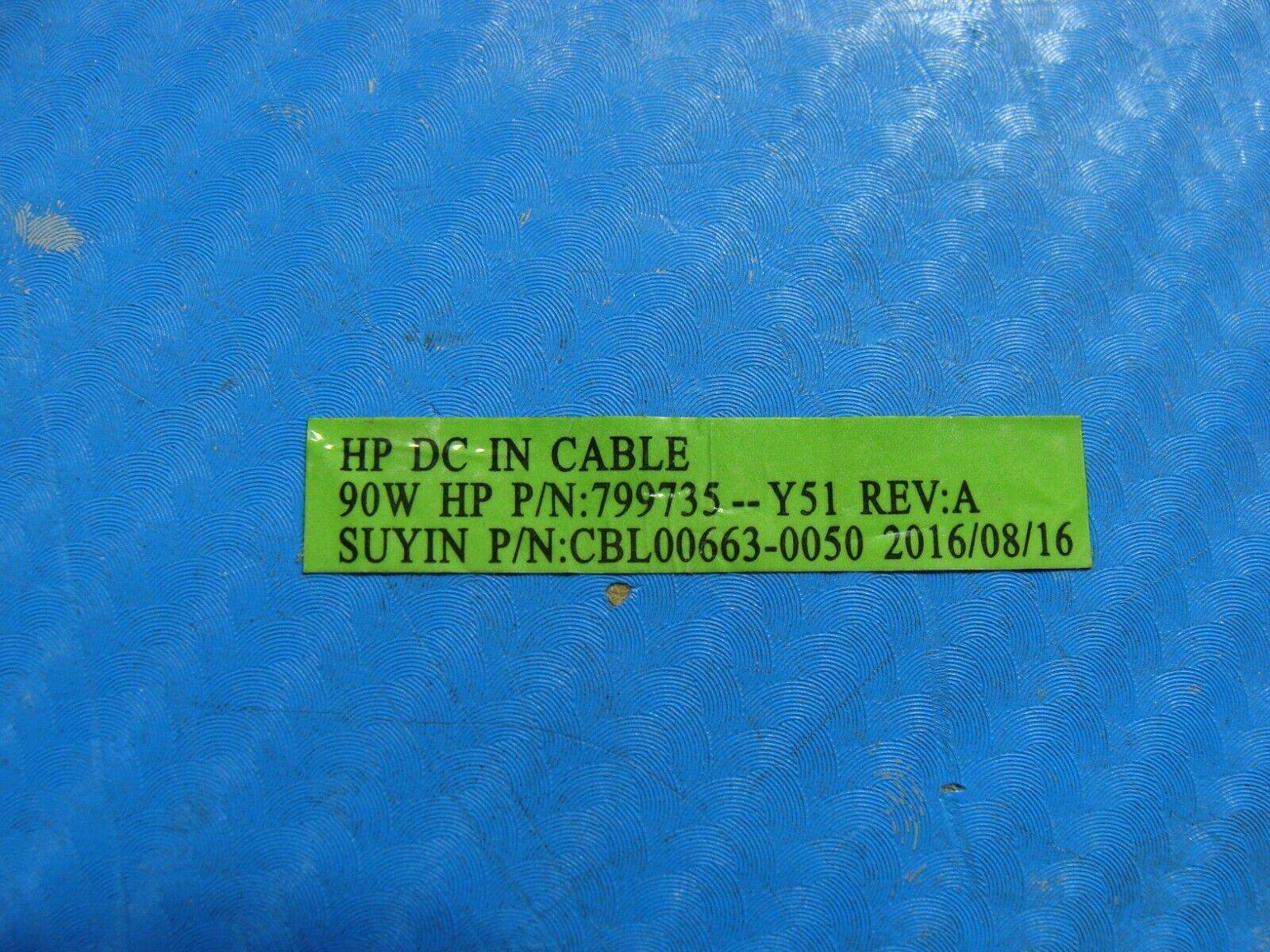 HP Pavilion 15.6” 15-au123cl Genuine Laptop DC IN Power Jack w/Cable 799735-Y51 - Tested Computer Laptop Parts