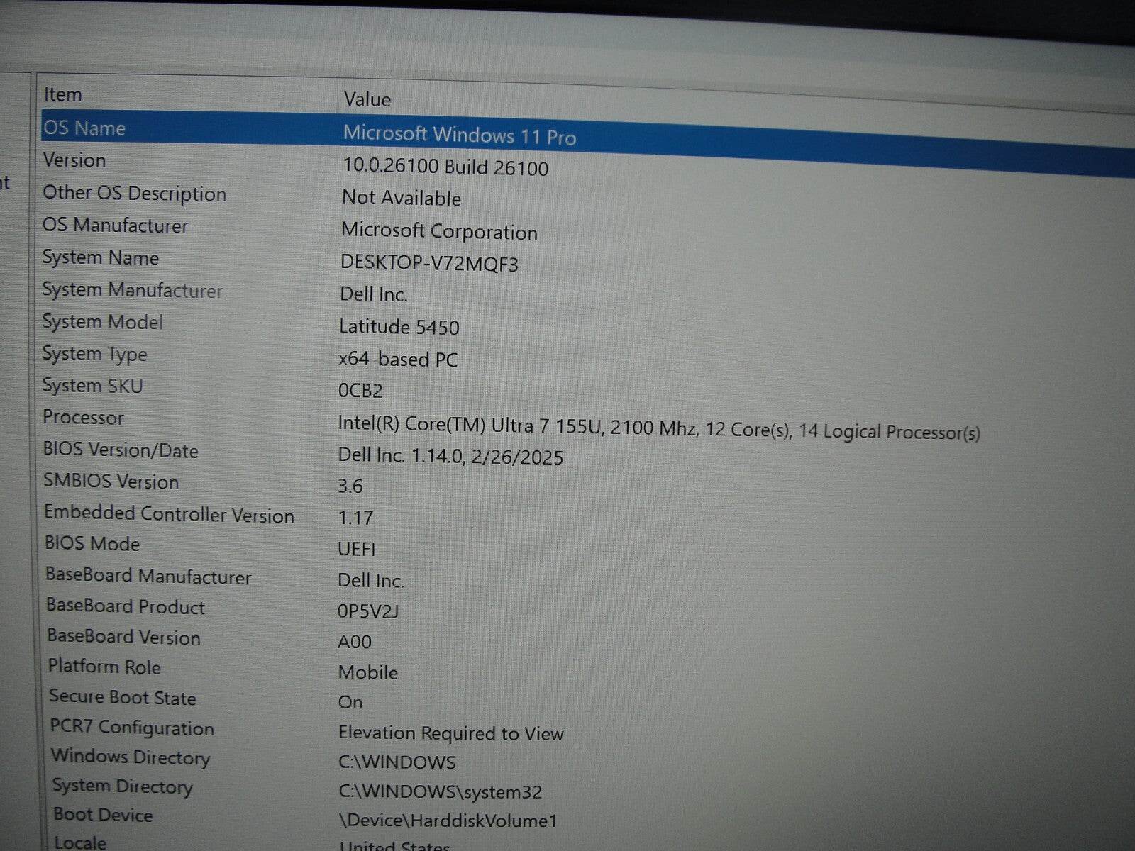 Dell Latitude 5450 14” FHD Core Ultra 7155U 2.1GHz 16GB 256GB SSD Warranty - Tested Computer Laptop Parts