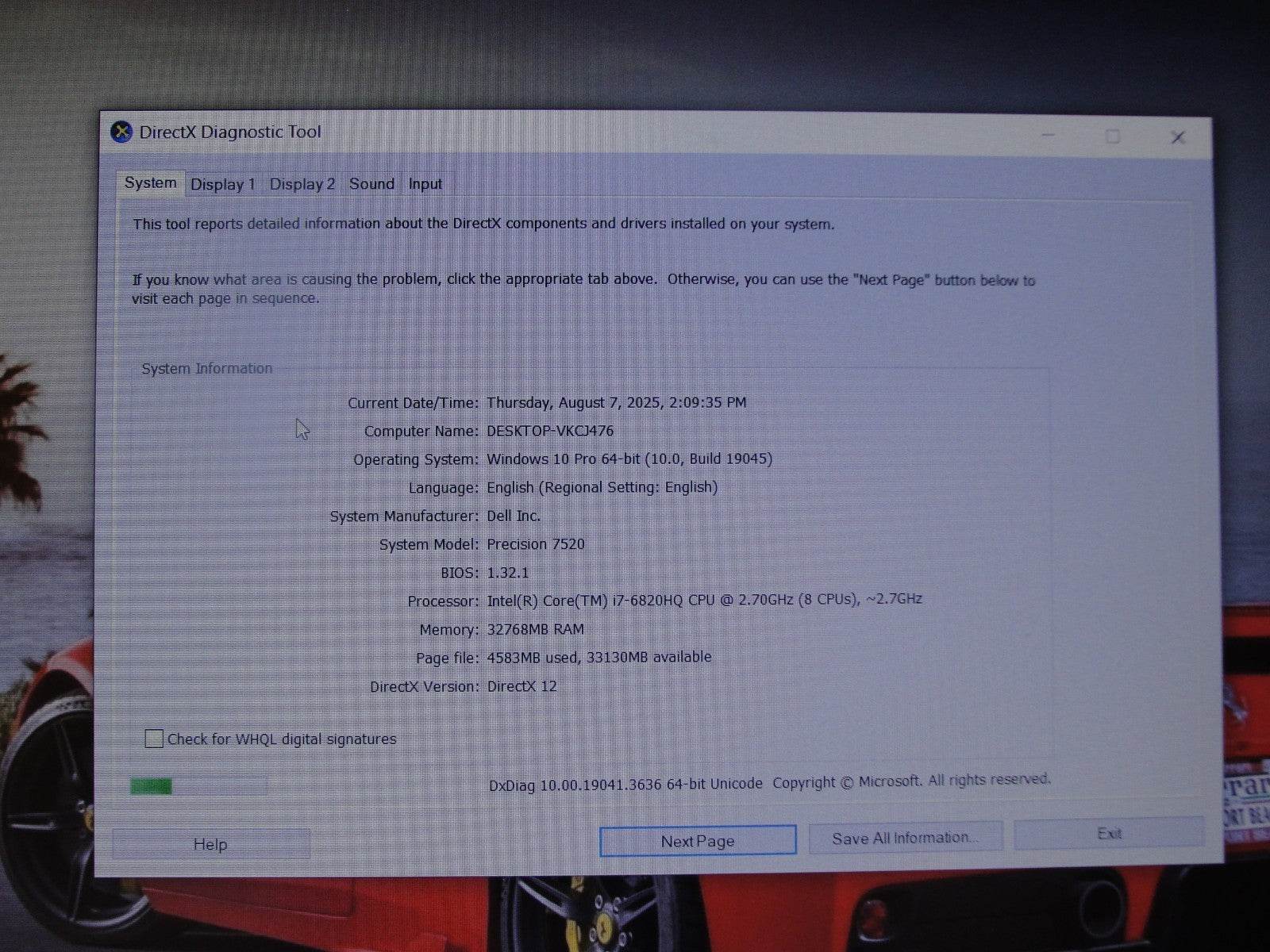 Dell Precision 7520 15.6”FHD i7 6th 2.7GHz 32GB SSD Reset 512GB NV Quadro M2200 - Tested Computer Laptop Parts
