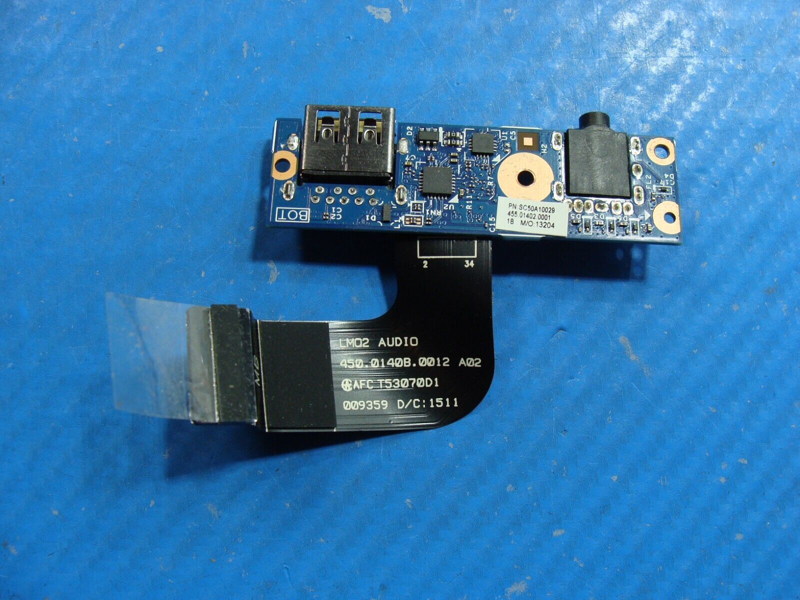 Lenovo ThinkPad 14” X1 Carbon 3rd Gen OEM USB Audio Board w/Cable 455.01402.0001