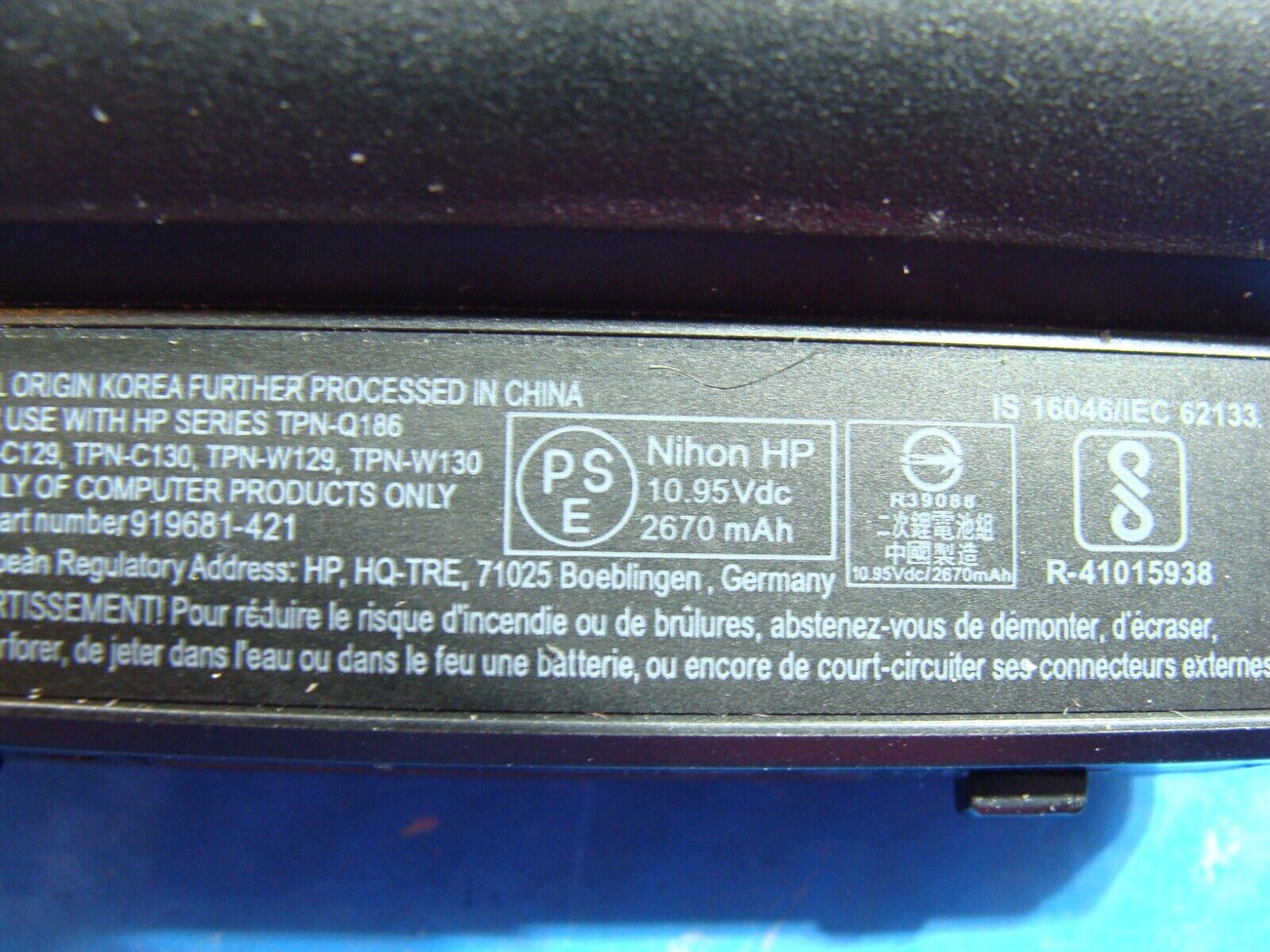 HP 15.6” 15-bs234wm Genuine Laptop Battery 10.95V 2670mAh 919681-421 919700-850