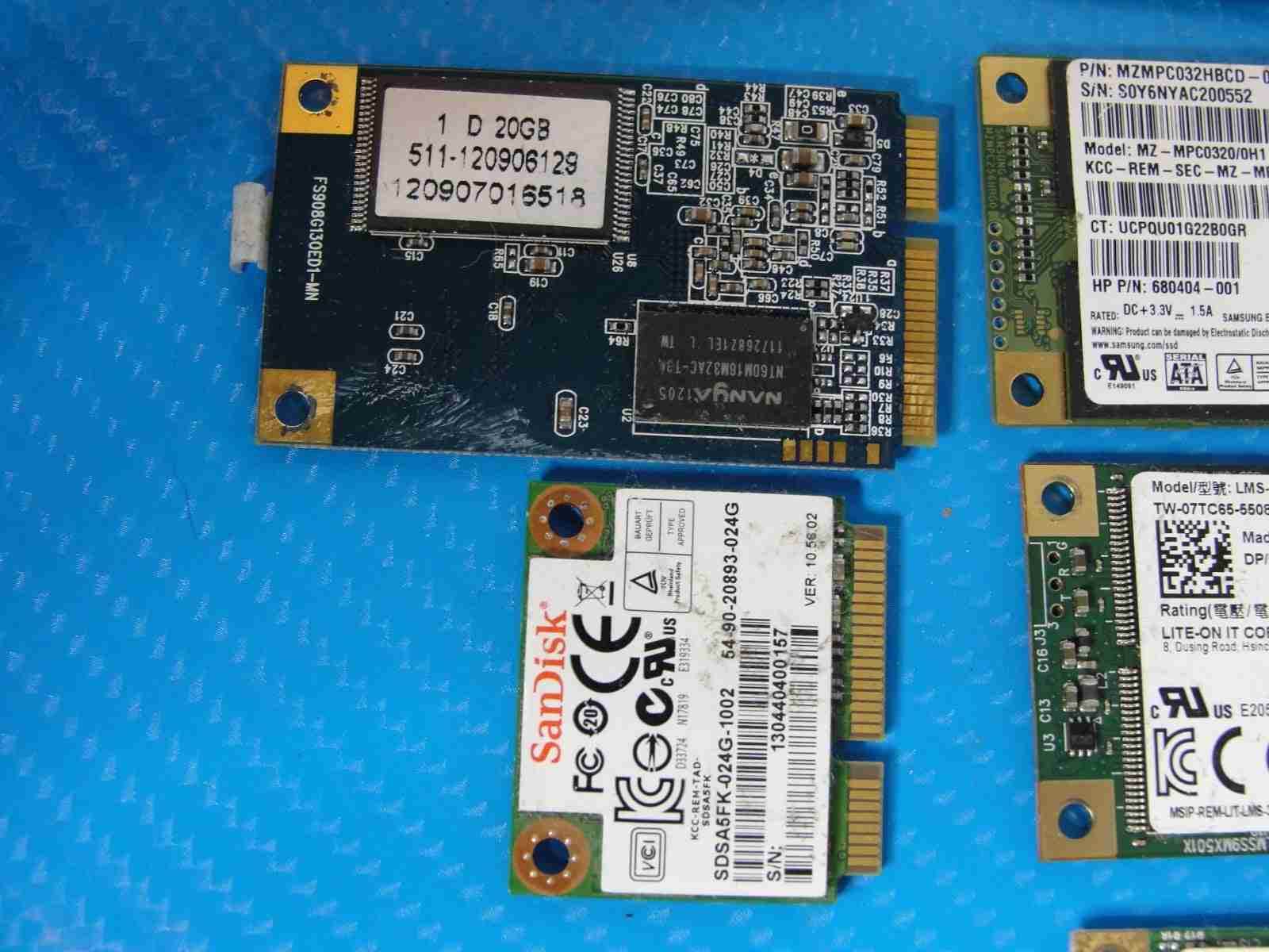 LOT of 38x mSATA Laptop SSD Drive 128/256/512 GB Mix Capacity /Mix Brand - Tested Computer Laptop Parts