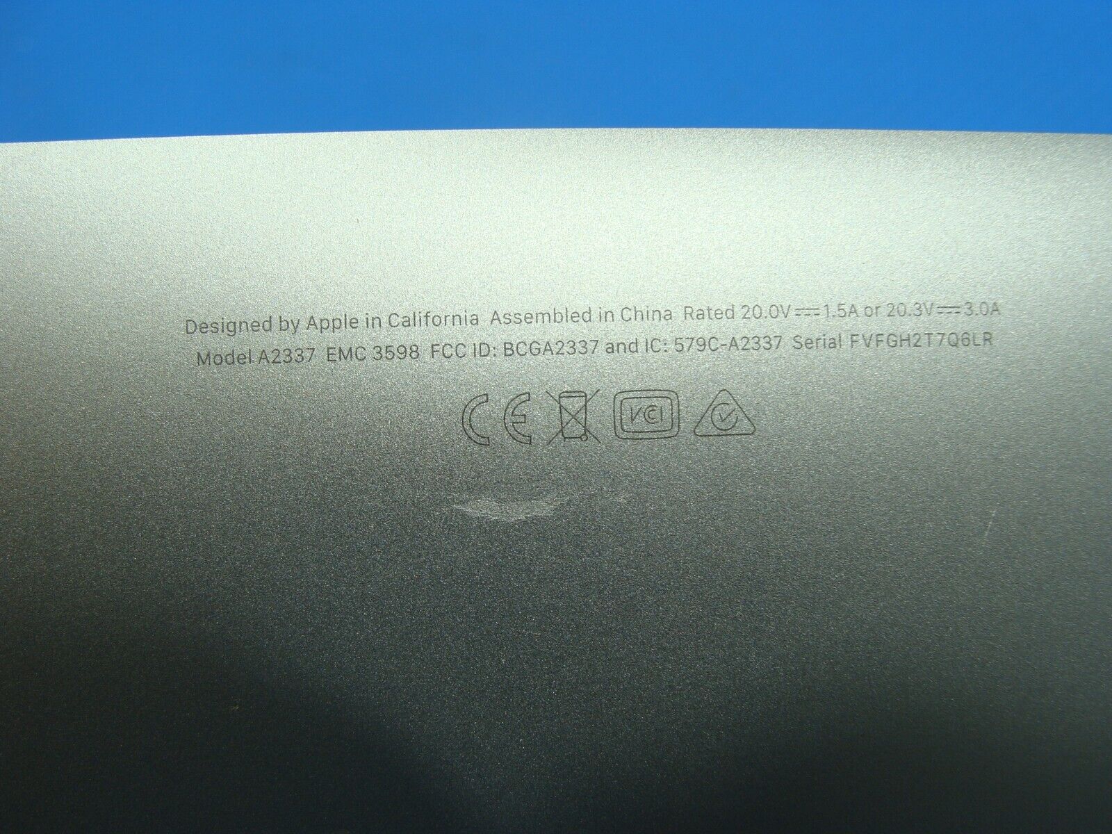 MacBook Air A2337 Late 2020 MGN63LL/A 13