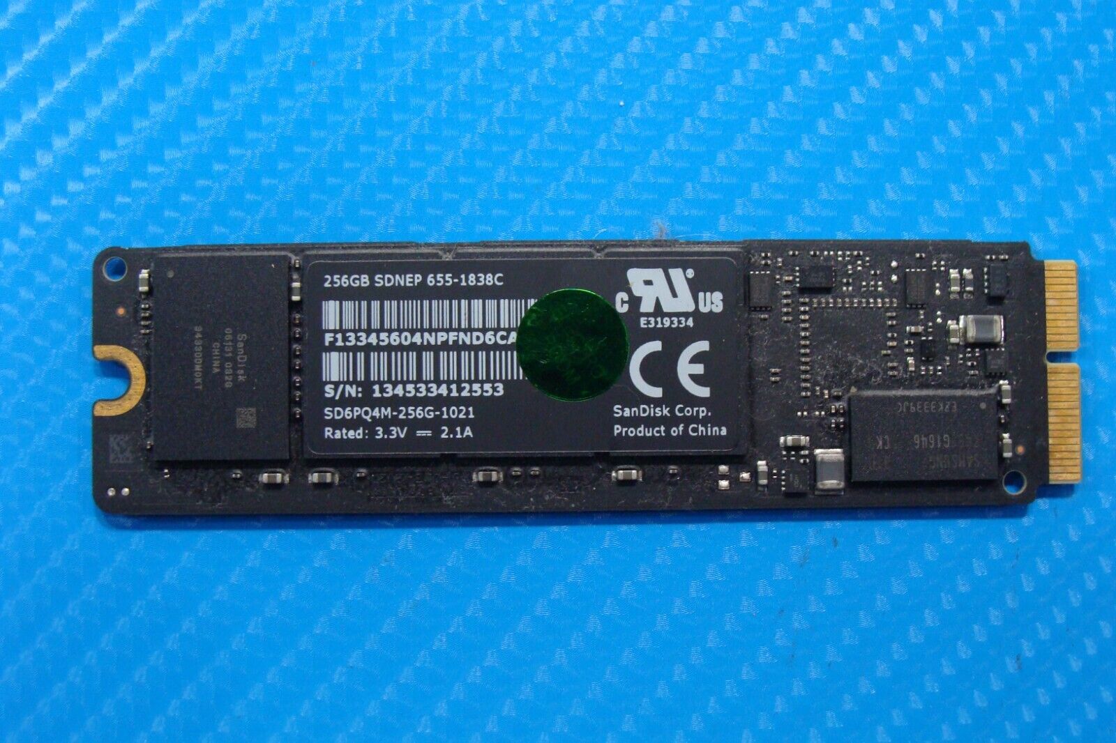 MacBook A1466 SanDisk 256GB SSD Solid State Drive SD6PQ4M-256G-1021 655-1838C