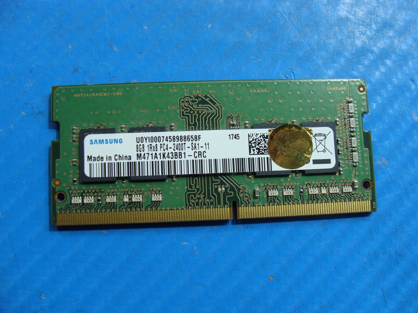 HP 15-bp100 Samsung 8GB 1Rx8 PC4-2400T Memory RAM SO-DIMM M471A1K43BB1-CRC