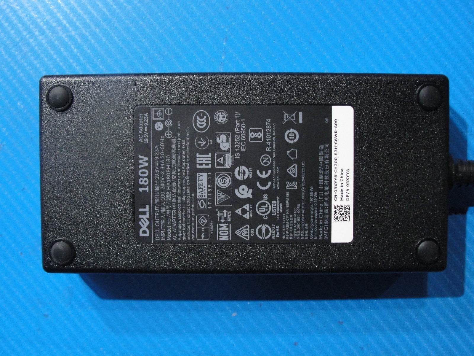 Genuine Dell 180W AC Adapter Charger (19.5V 9.23A) – 7.4mm × 5.0mm Center Pin - Tested Computer Laptop Parts