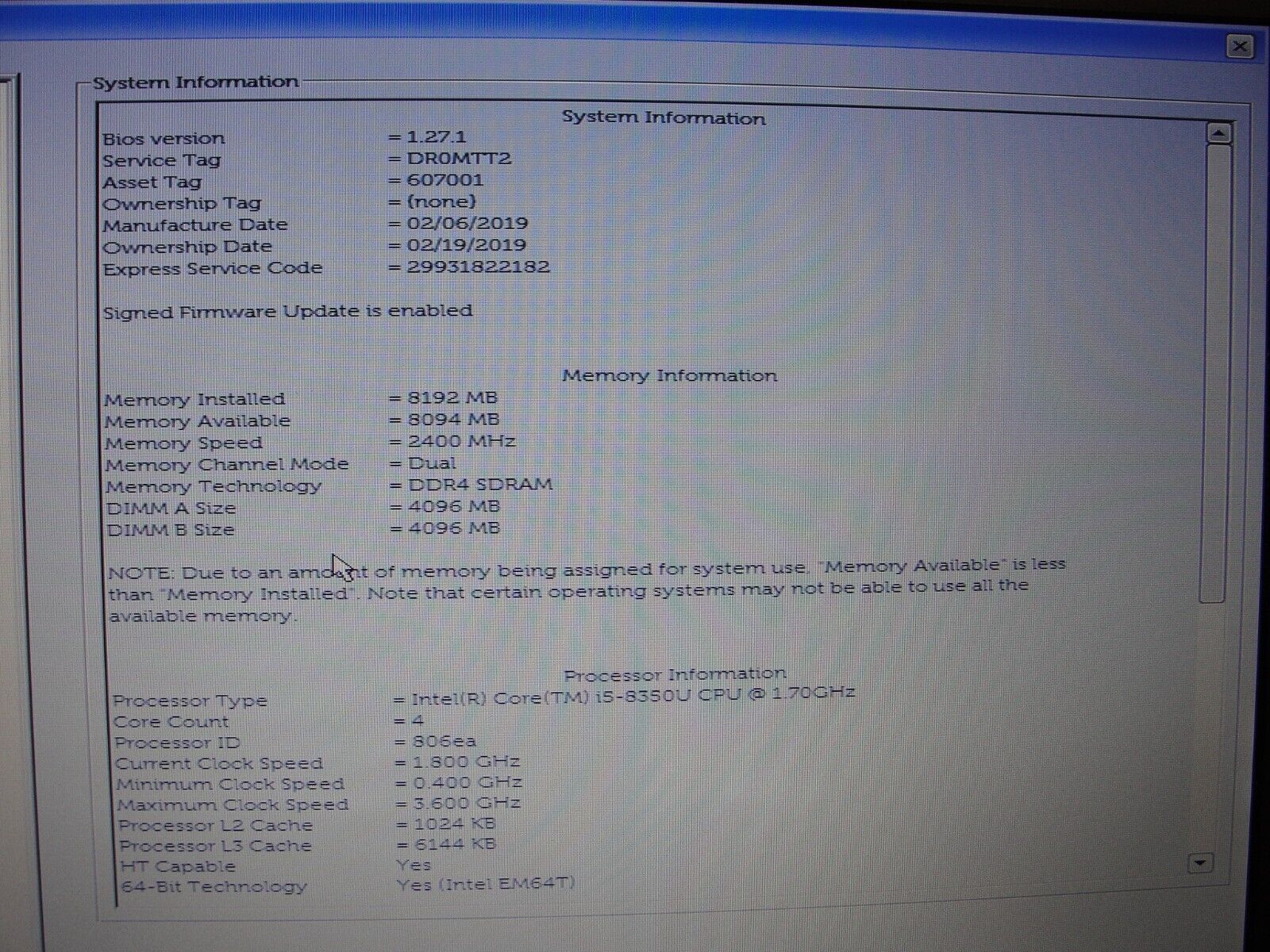 Lot 5 Dell Latitude 5490 i5-8th 8GB /5480 i5 8GB with PWR Adp NO SSD 12