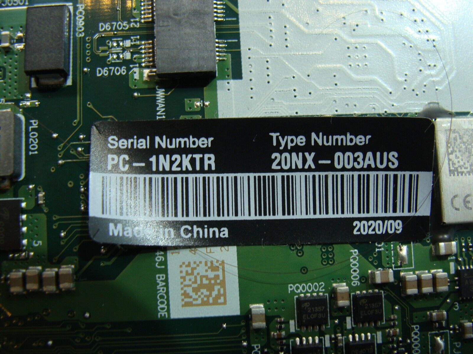 Lenovo ThinkPad 14” T490s OEM i5-8365u 1.6GHz 8GB Motherboard 01HX922 NM-B891