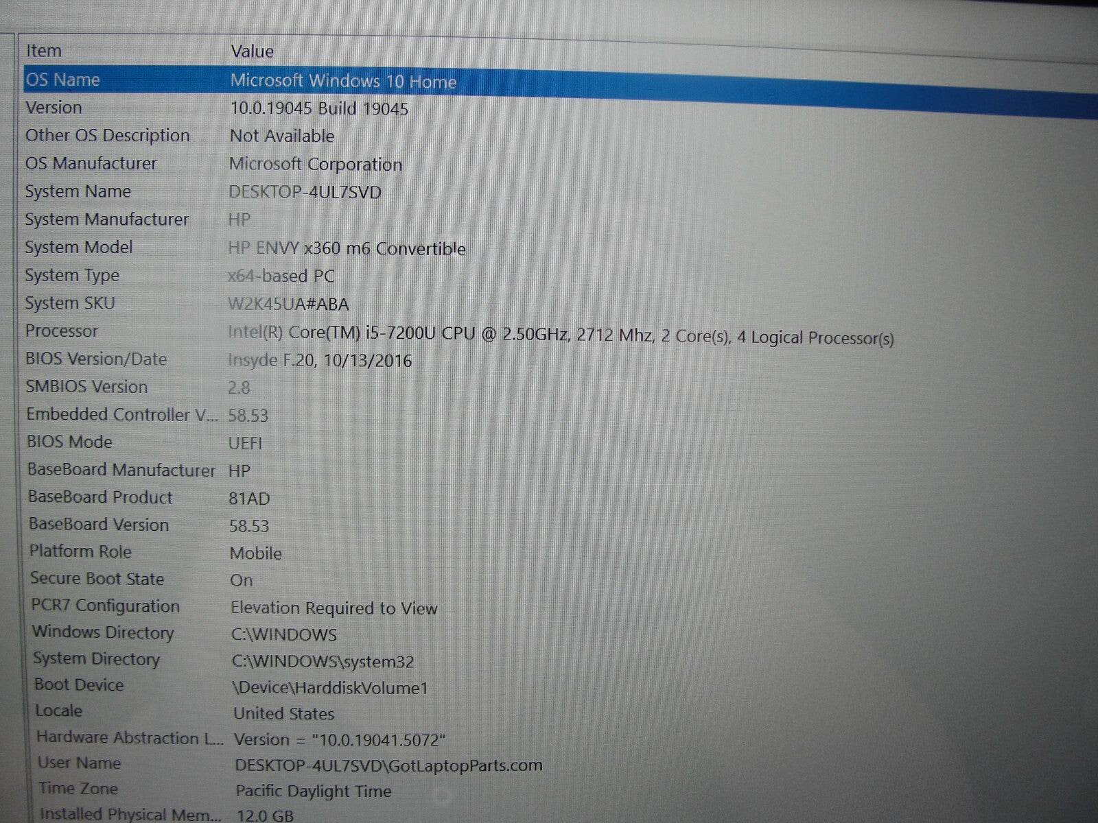 HP Envy x360 m6-aq103dx 15.6” TOUCH FHD Intel Core i5-7200U 2.5GHz 12GB 1TB HDD - Tested Computer Laptop Parts