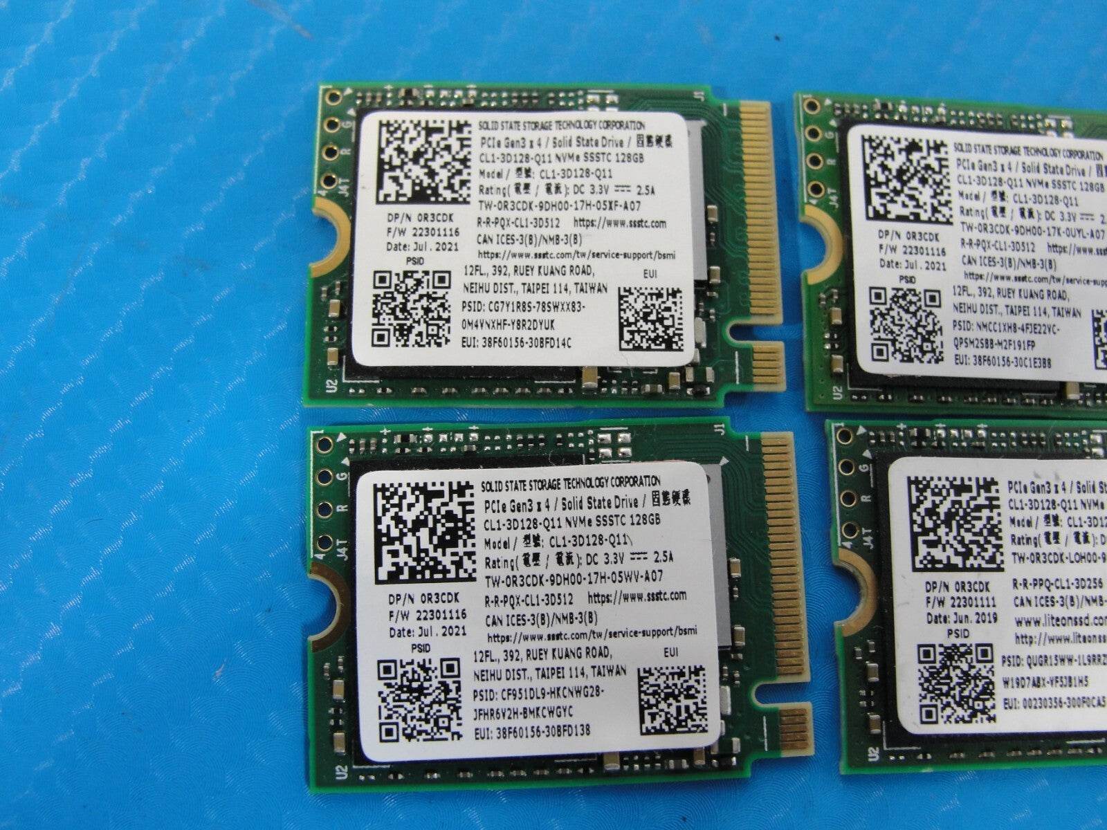 Lot of 6x 128GB NVMe M.2 2230 30mm PCIe SSD Solid State Drive Mix Brand - Tested Computer Laptop Parts