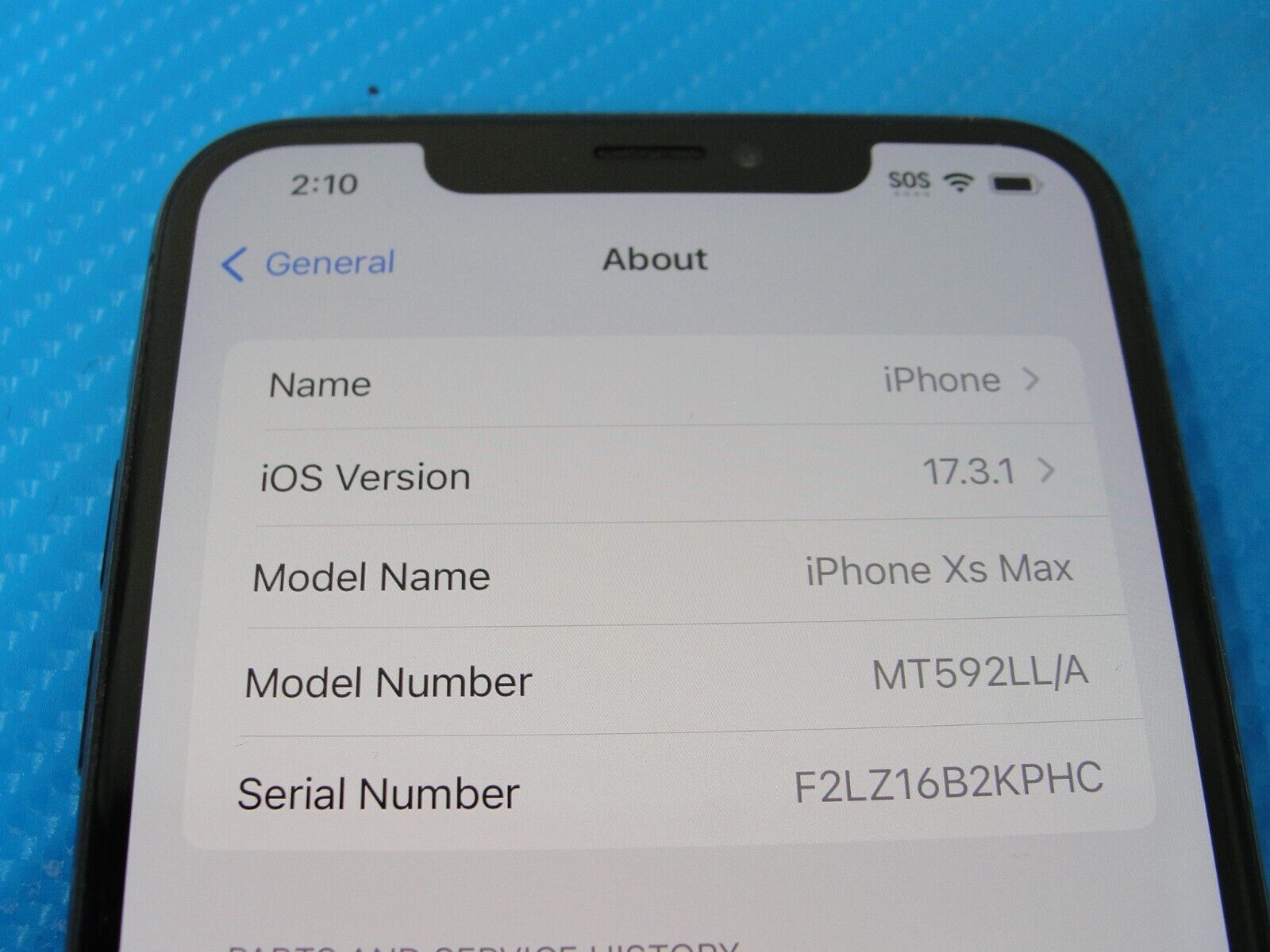 Apple iPhone XS Max 64GB (UNLOCKED)-BLACK -MT592LL/A /READ #3