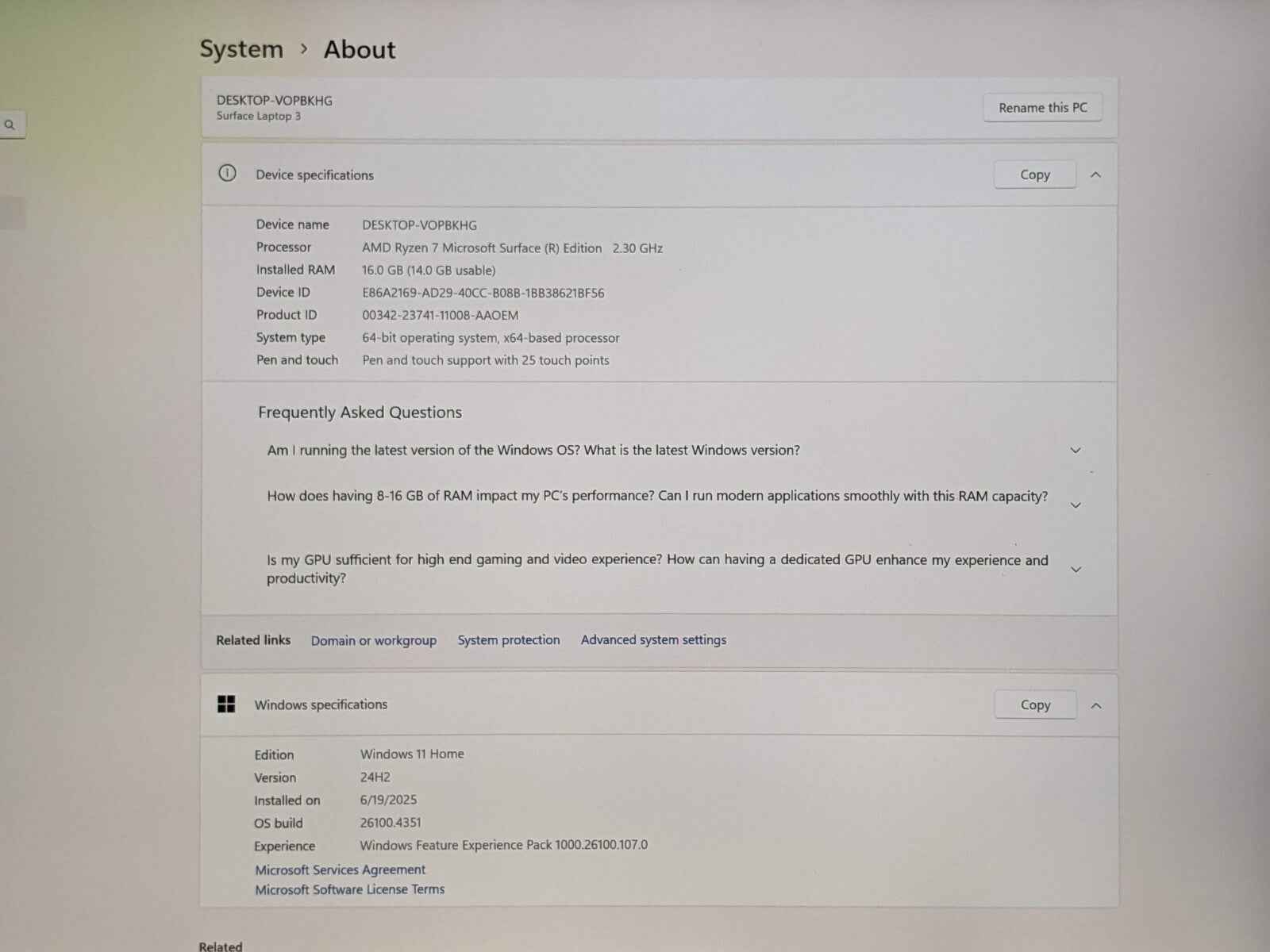 MS Surface Laptop 3 1873 15