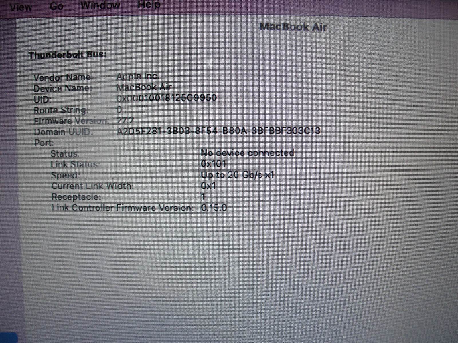 Apple Macbook Air A1466 (2017)13”HD Intel Core i5-5350U 1.8GHz 8GB 128GB SSD - Tested Computer Laptop Parts
