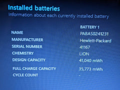 HP 15-DA0002DX 15.6 HD TOUCH i5-8250U 1.6GHz 8GB 512GB SSD W11H 88%Batt +Charger - Tested Computer Laptop Parts