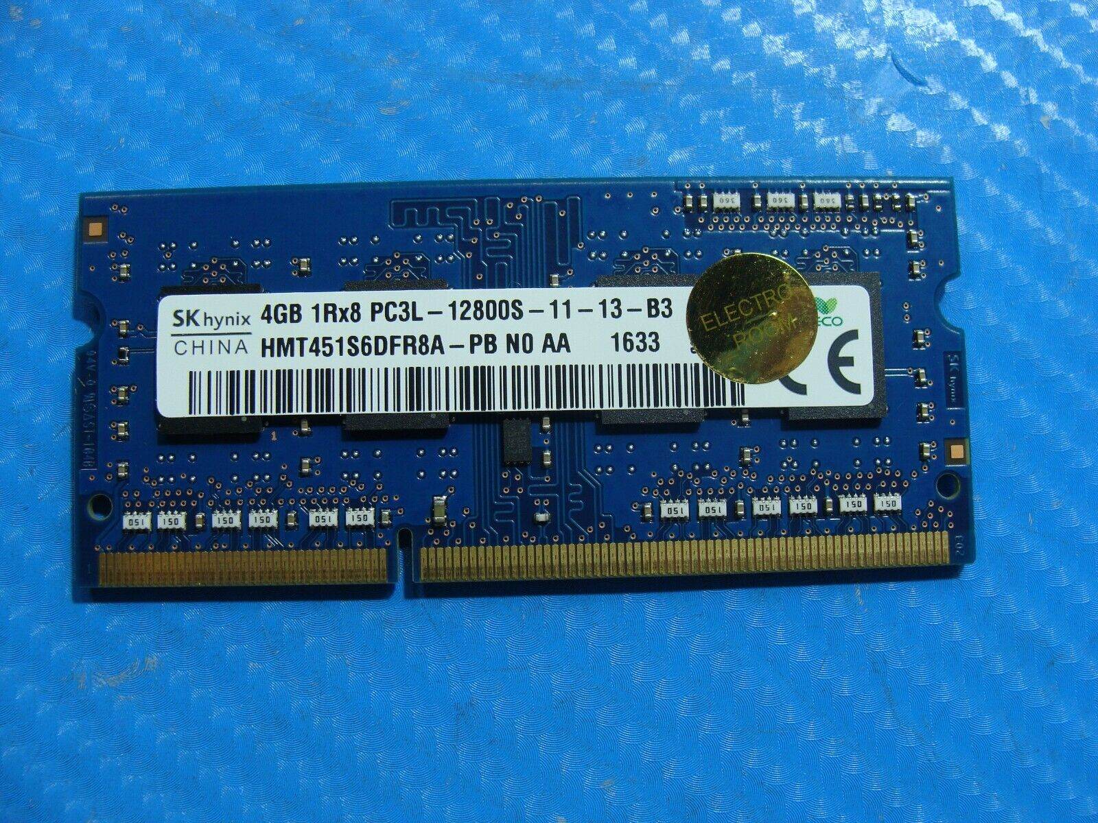 Dell 15 5559 SK Hynix 4GB 1Rx8 PC3L-12800S Memory RAM SO-DIMM HMT451S6DFR8A-PB - Tested Computer Laptop Parts