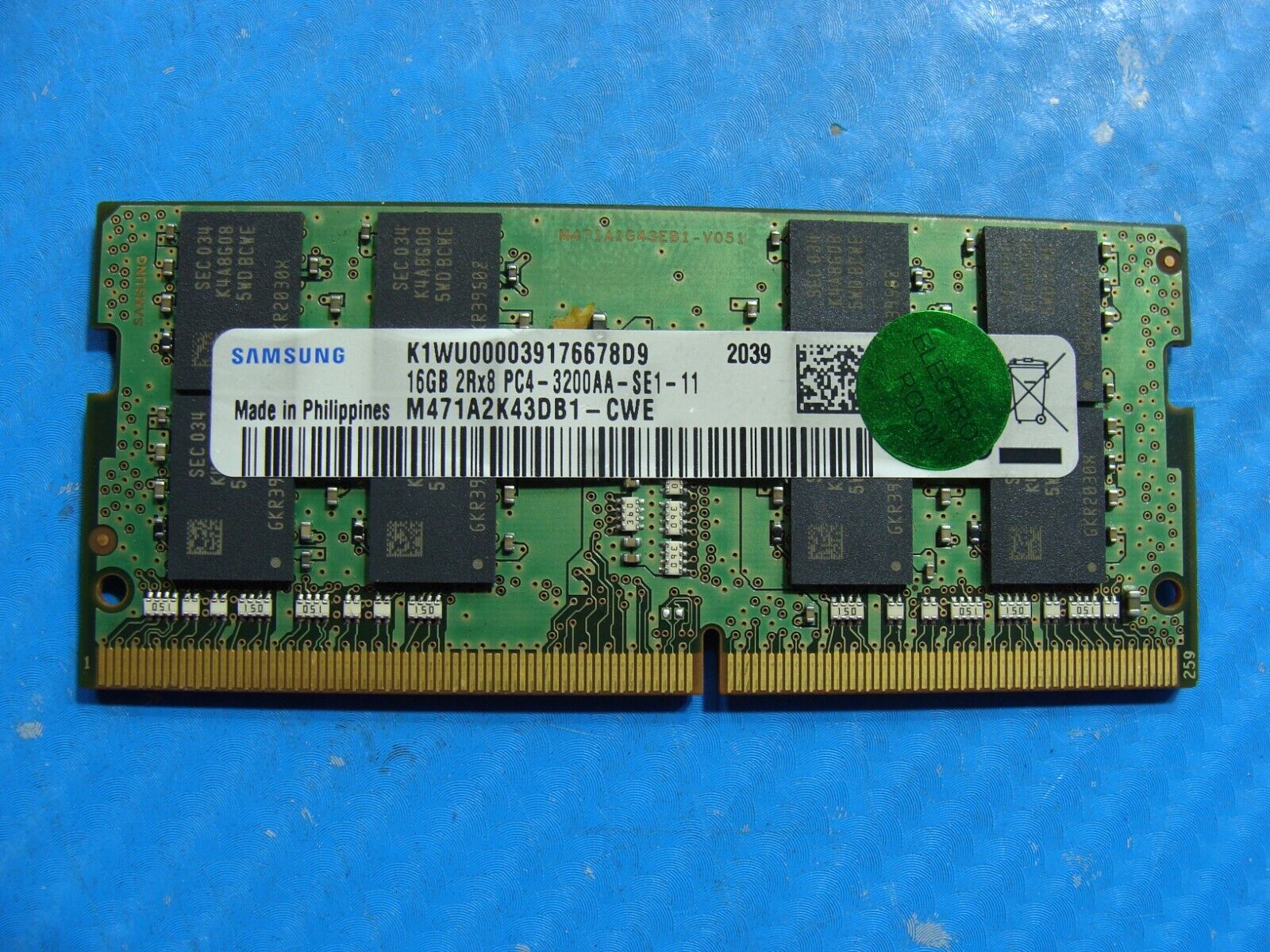 Dell 5550 Samsung 16GB PC4-3200AA SODIMM Memory RAM M471A2K43DB1-CWE
