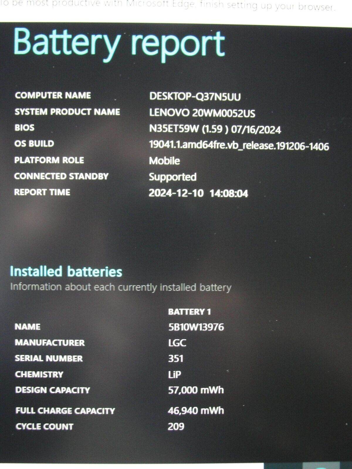 Lenovo ThinkPad E14s Gen 2i 14” Core i5-1135G7 2.4GHz 16GB 512GB SSD+ Carger - Tested Computer Laptop Parts