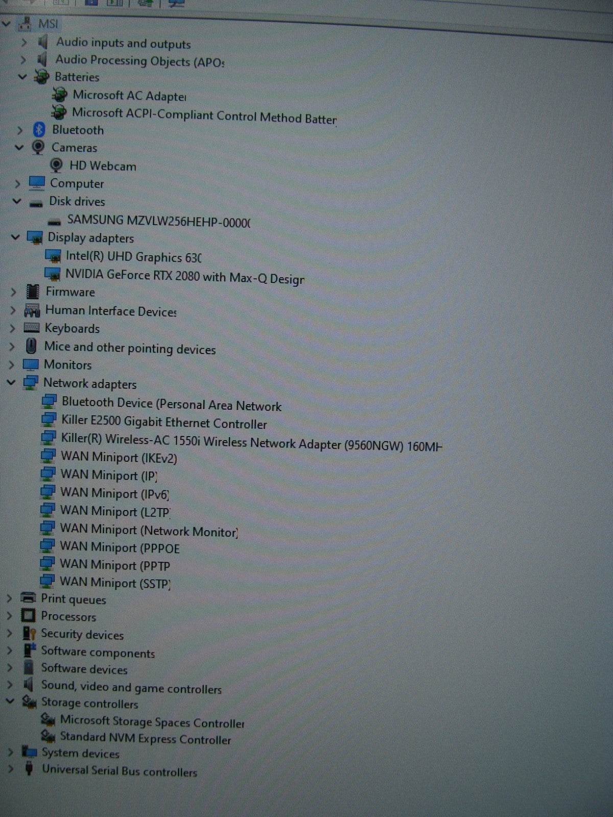 MSI GS65 Stealth 8SG 15.6''FHD 144hz i7-8750H 2.2GHz 16GB 256GB SSD RTX 2080 - Tested Computer Laptop Parts