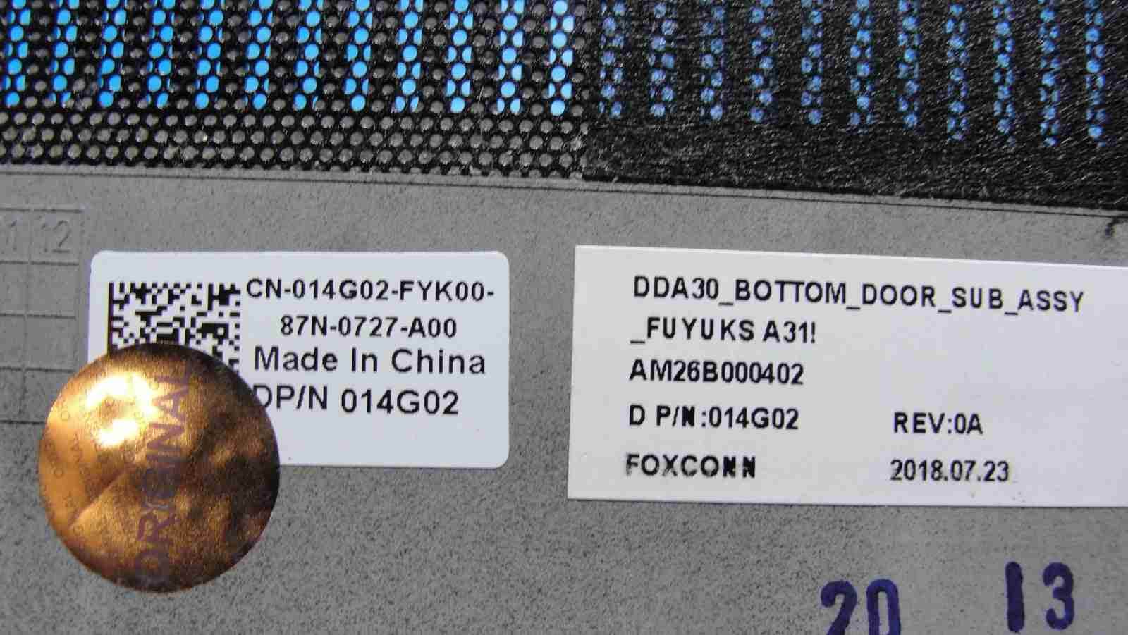 Dell Latitude 13.3” 7390 2in1 Genuine Bottom Case Base Cover AM26B000402 14G02 - Tested Computer Laptop Parts