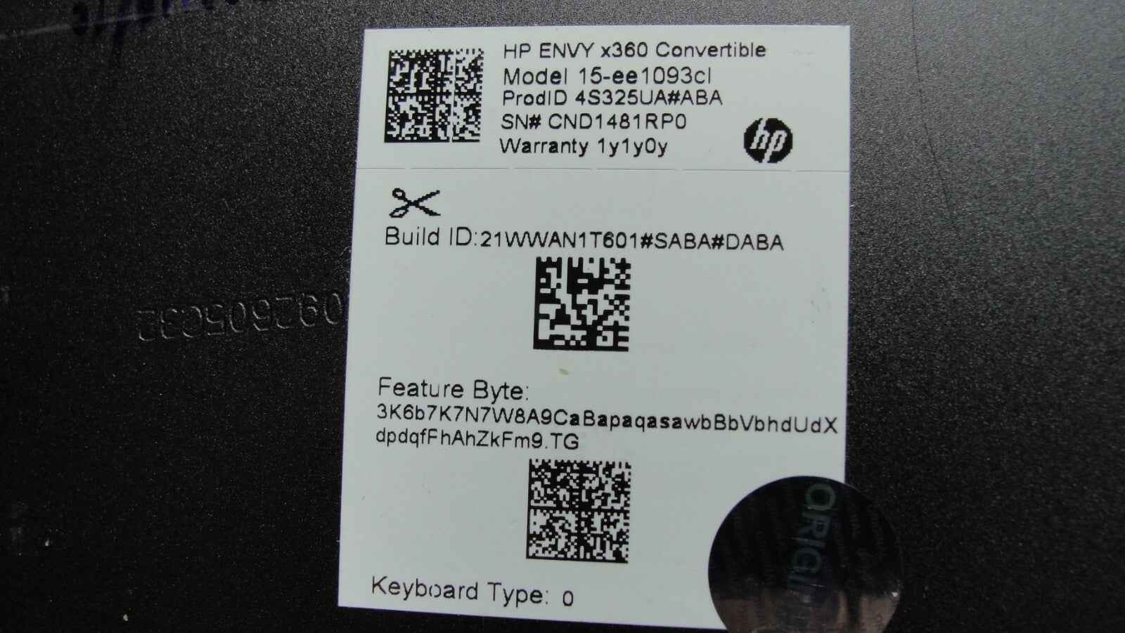 HP Envy x360 15-ee1093cl 15.6