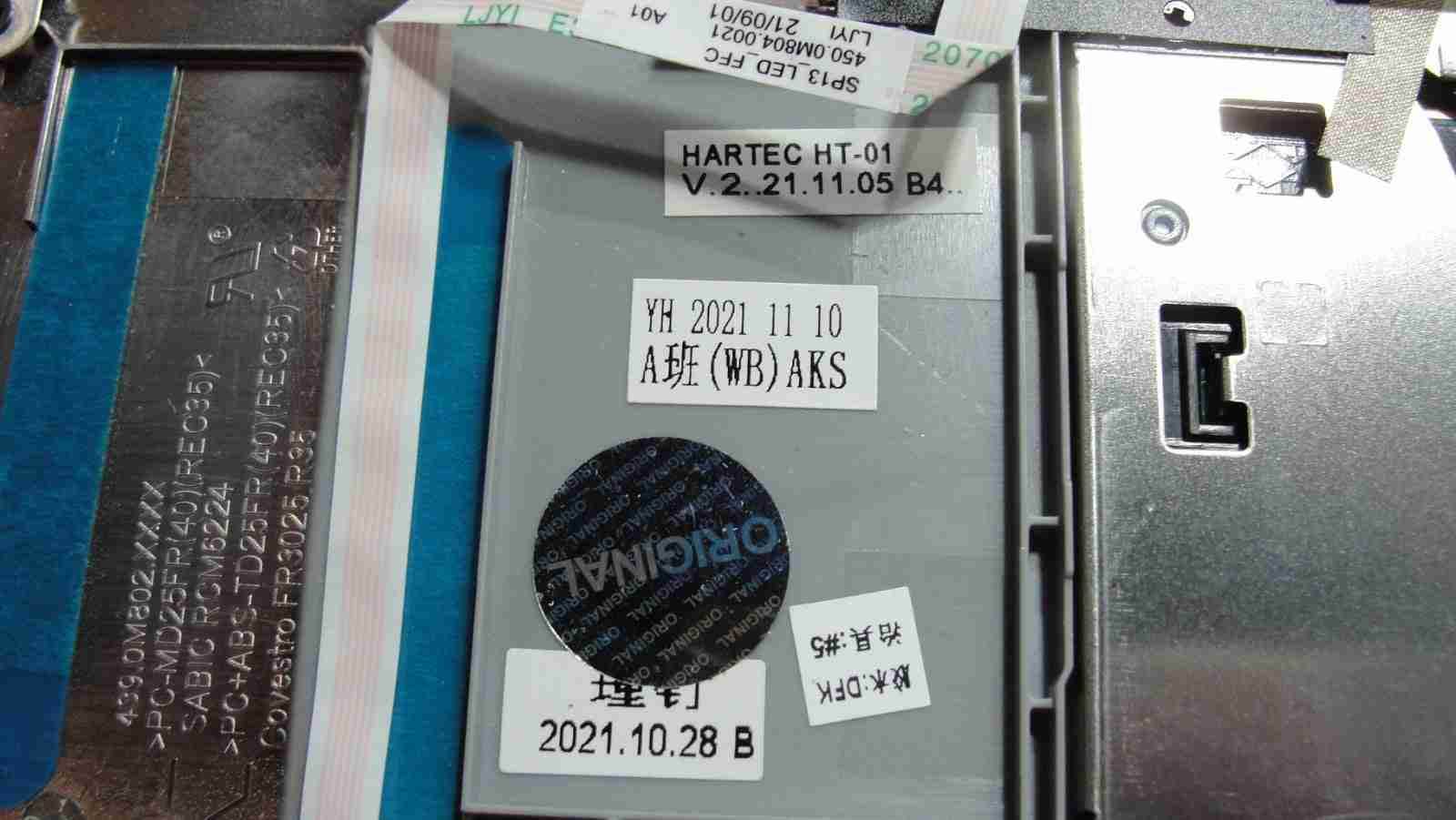 Dell Latitude 13.3” 5320 Palmrest w/TouchPad Backlit Keyboard & Speakers VJ41Y - Tested Computer Laptop Parts