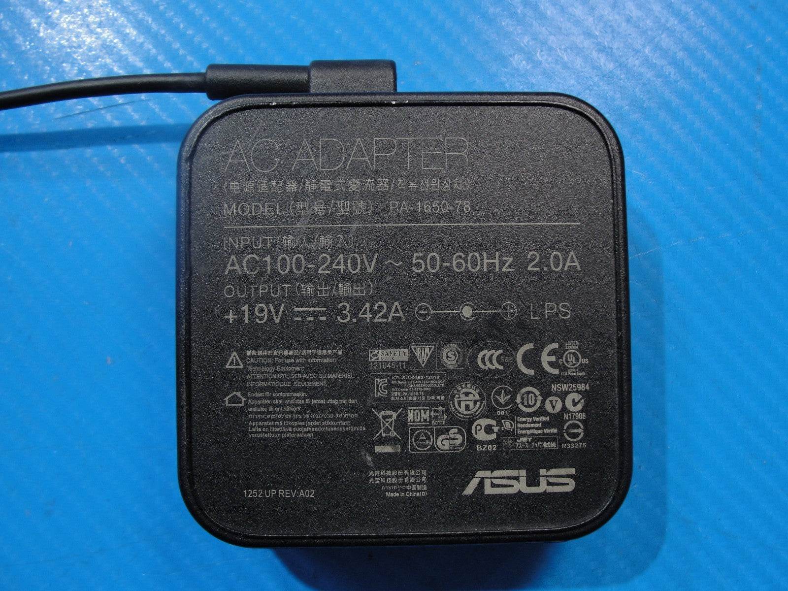 65W 19V 3.42A P/N:PA-1650-78 AC Adapter Asus - Tested Computer Laptop Parts
