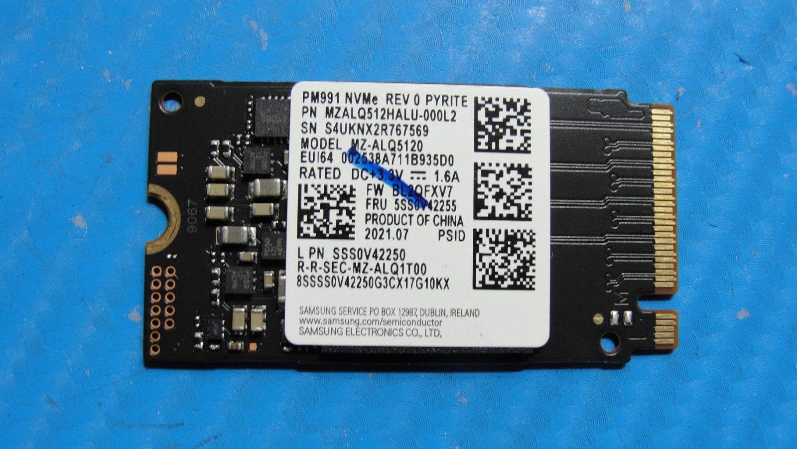 Lenovo 5 15ITL05 Samsung 512GB M.2 NVMe SSD Solid State Drive MZALQ512HALU-000L2 - Tested Computer Laptop Parts