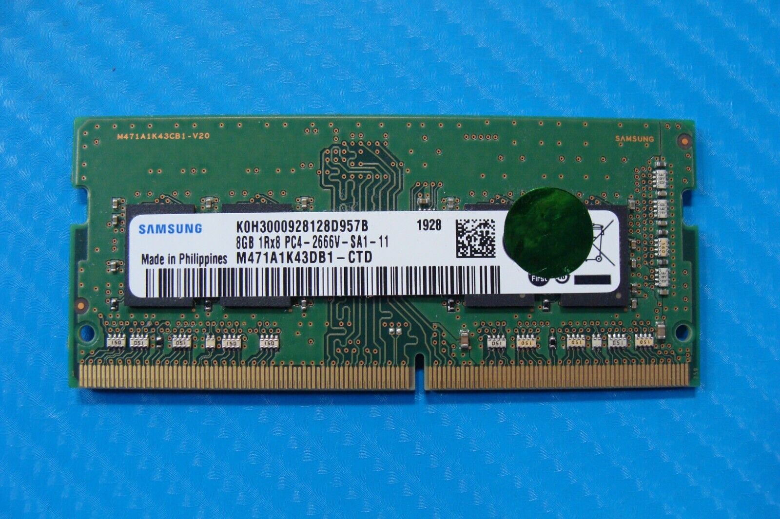Dell 5300 Samsung 8GB 1Rx8 PC4-2666V Memory RAM SO-DIMM M471A1K43DB1-CTD