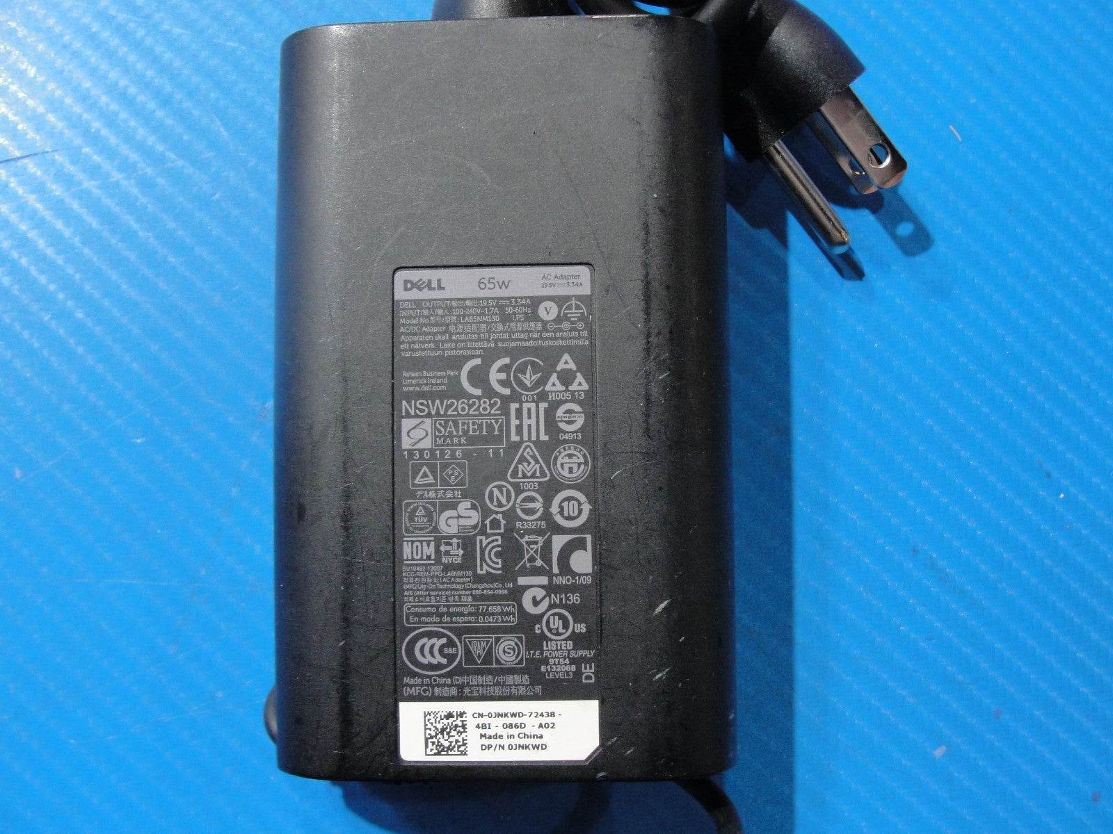 Original Dell 65W 19.5V 3.34A AC Adapter Charger 7.4mm × 5.0mm Center Pin - Tested Computer Laptop Parts