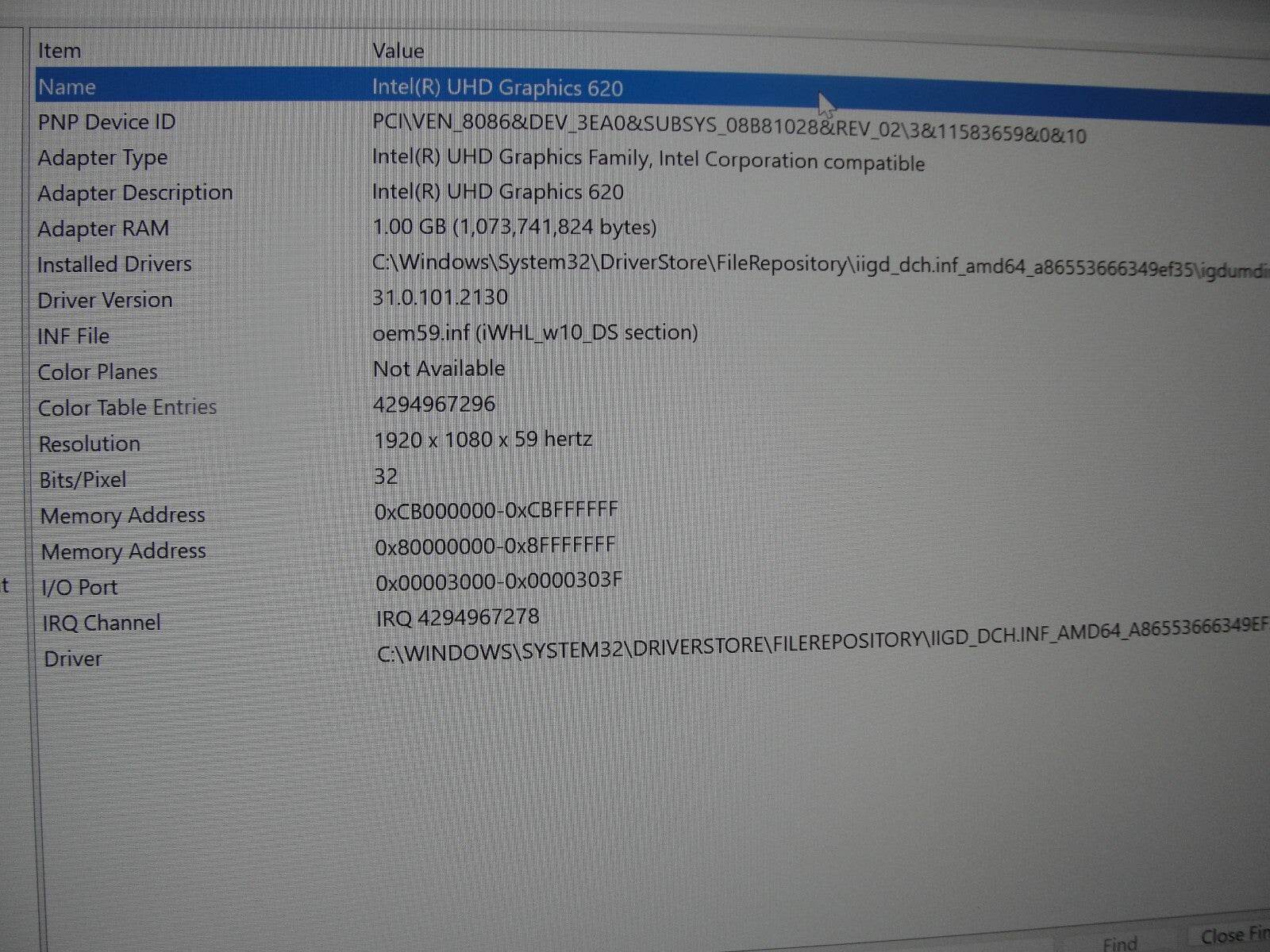 Dell Latitude 5400 14”FHD Intel Core i7-8665U 1.9GHz 16GB 512GB SSD + Charger - Tested Computer Laptop Parts
