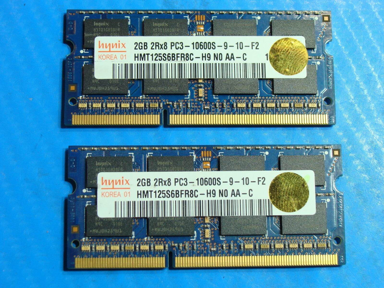 HP 8540w Laptop Hynix 4GB 2x2GB Memory RAM PC3-10600S-9-10-F2 HMT125S6BFR8C-H9 - Tested Computer Laptop Parts