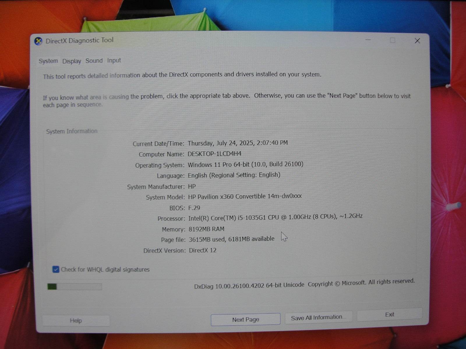 HP Pavilion x360 14M-DW0023DX 14”FHD TOUCH i5-1035G1 1GHz 8GB SSD Reset 256GB - Tested Computer Laptop Parts