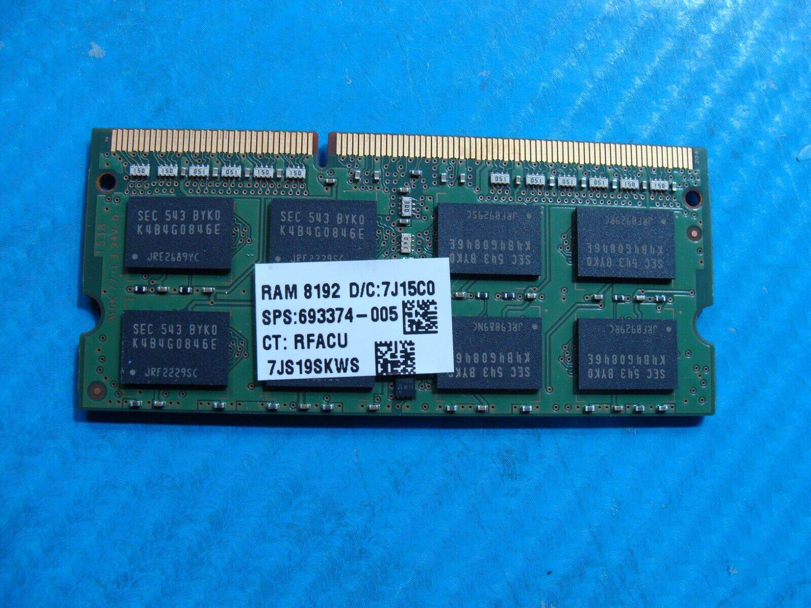 HP m7-n109dx Samsung 8GB 2Rx8 PC3L-12800S Memory RAM SO-DIMM M471B1G73EB0-YK0 - Tested Computer Laptop Parts