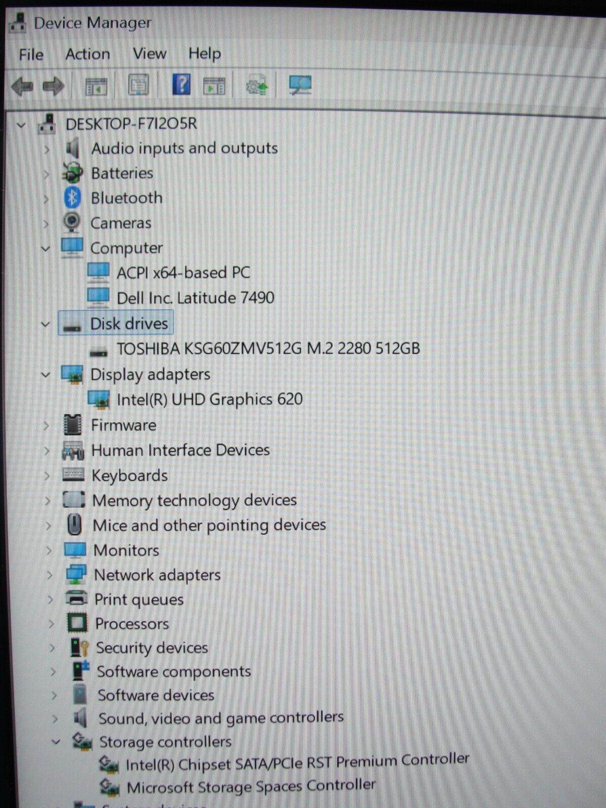 Dell Latitude 7480 14”Intel Core i7-8650U 1.9GHz 16GB SSD Reset 512GB- Charger - Tested Computer Laptop Parts